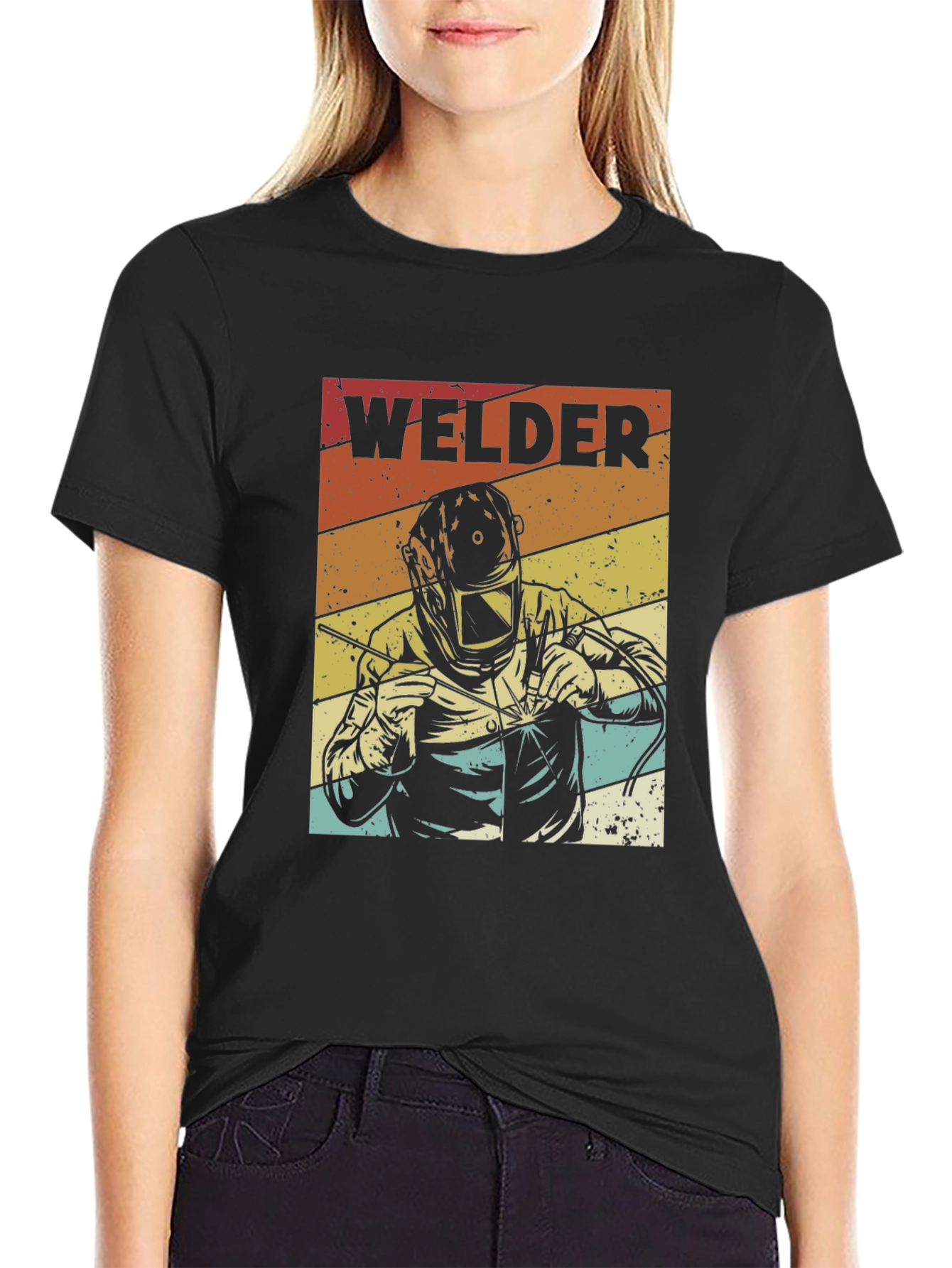 Welder Retro Style Graphic T-Shirt