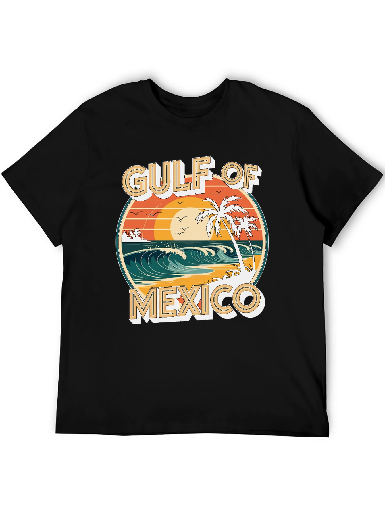 Gulf of Mexico Graphic T-Shirt Beach Scene Tee