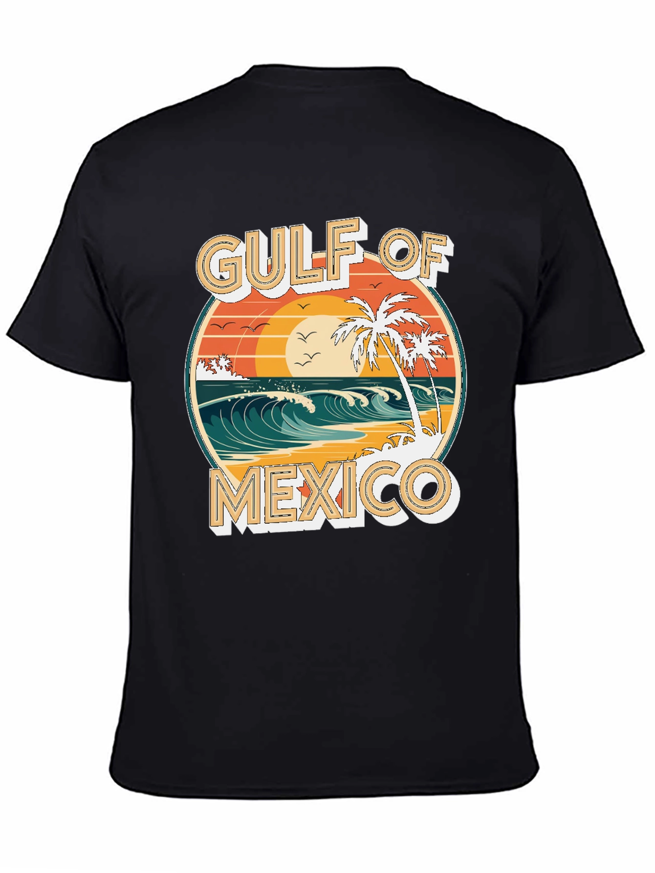 Gulf of Mexico Graphic T-Shirt Beach Scene Tee