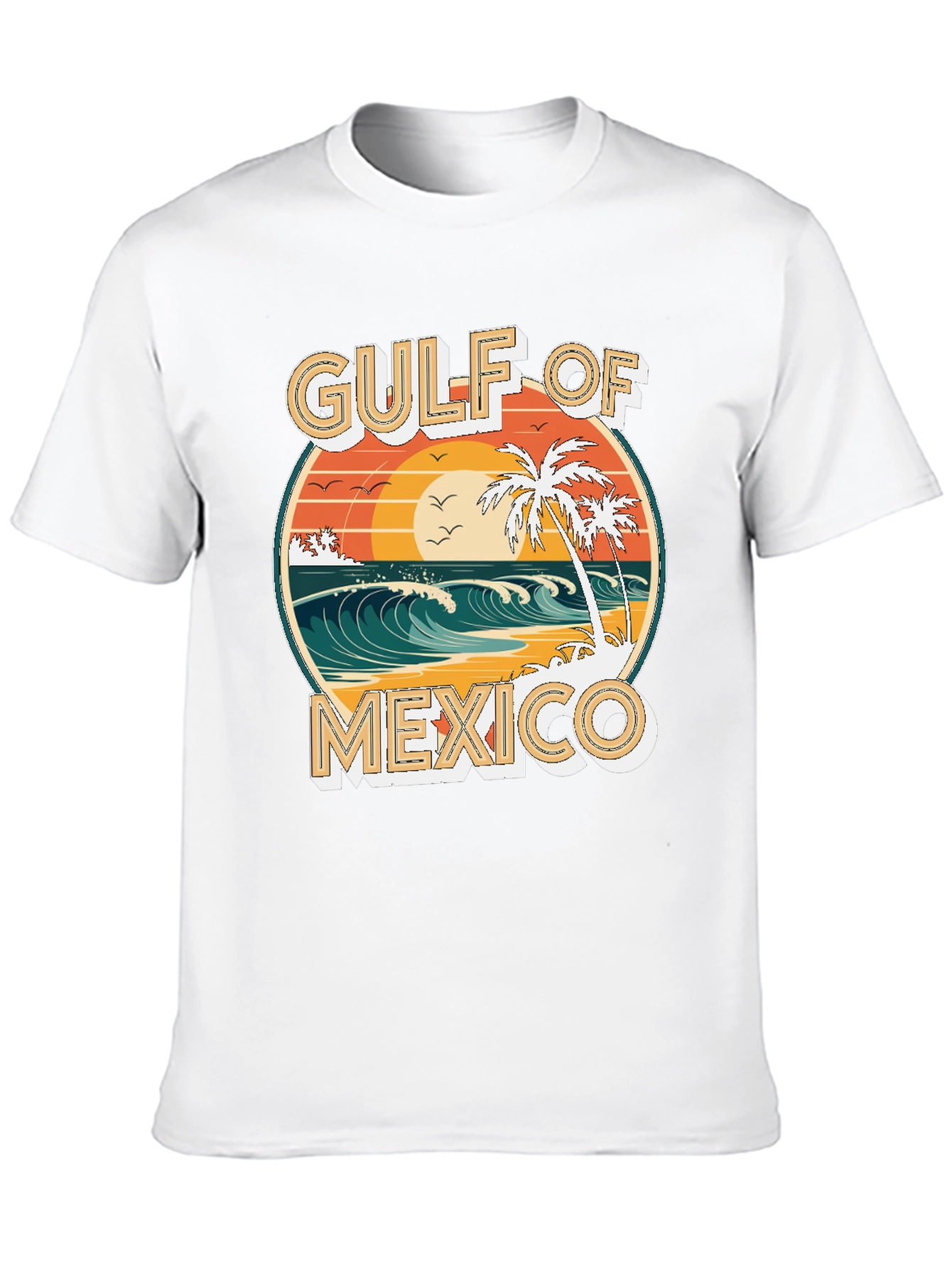 Gulf of Mexico Graphic T-Shirt Beach Scene Tee
