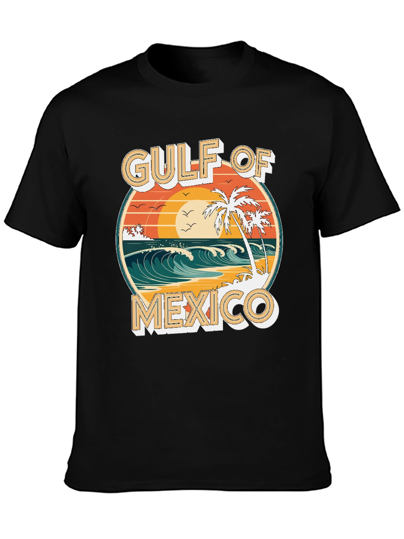 Gulf of Mexico Graphic T-Shirt Beach Scene Tee