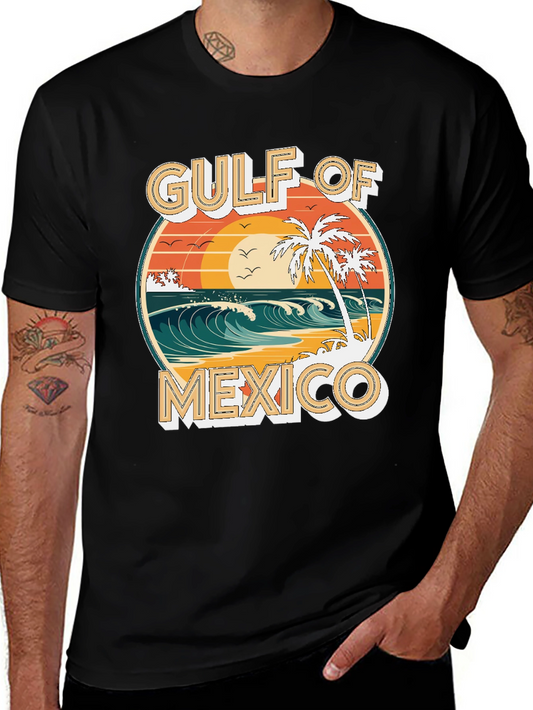 Gulf of Mexico Graphic T-Shirt Beach Scene Tee
