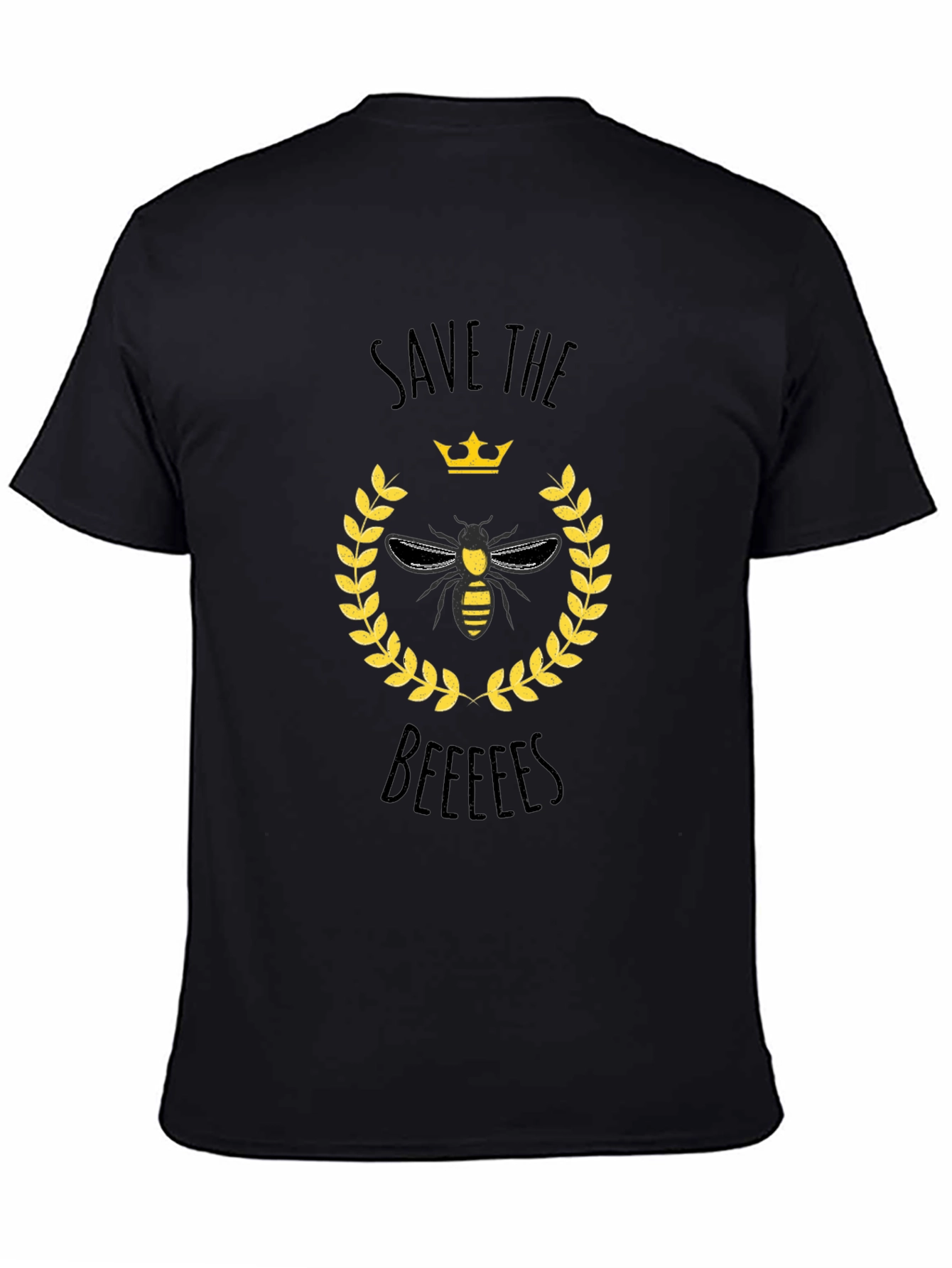 Save The Bees Graphic T-Shirt - Black Cotton Tee