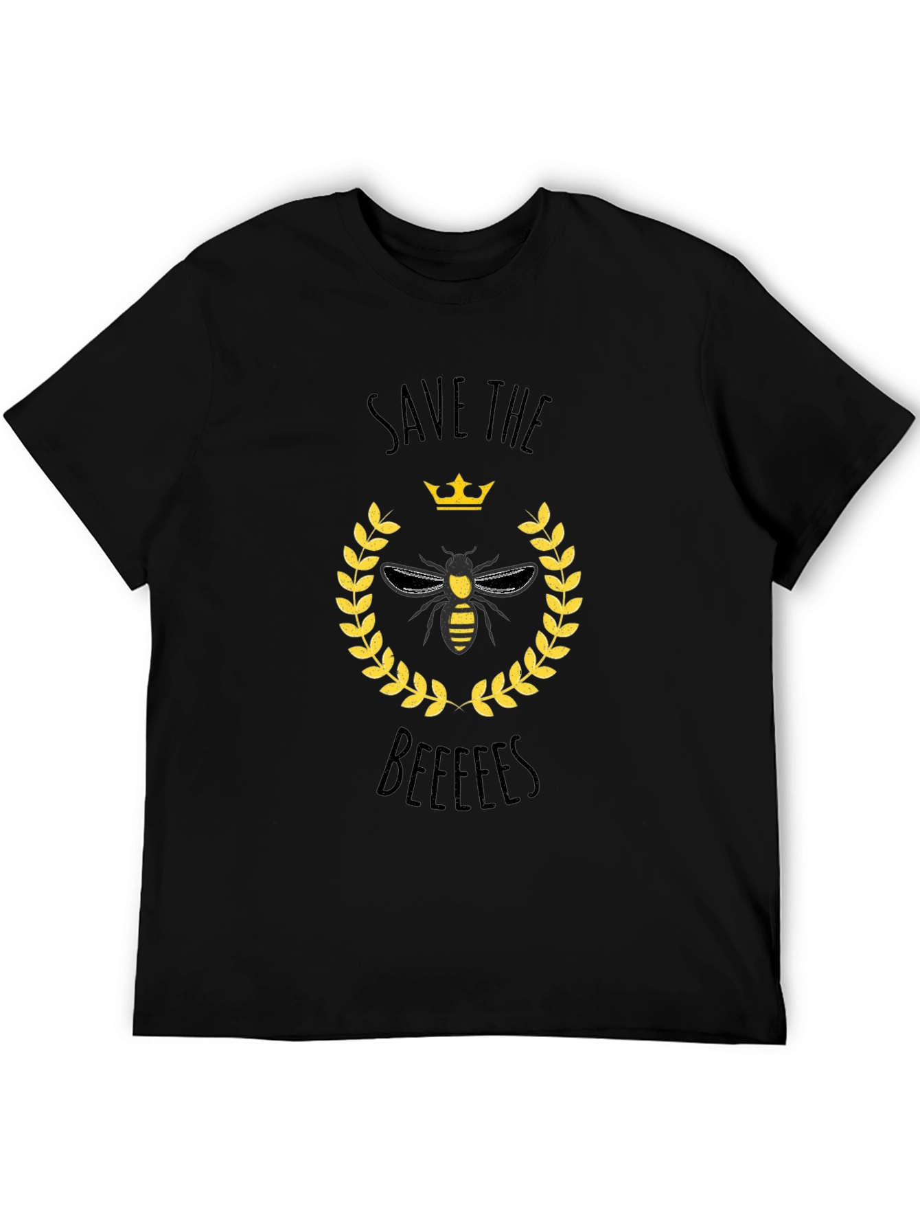 Save The Bees Graphic T-Shirt - Black Cotton Tee