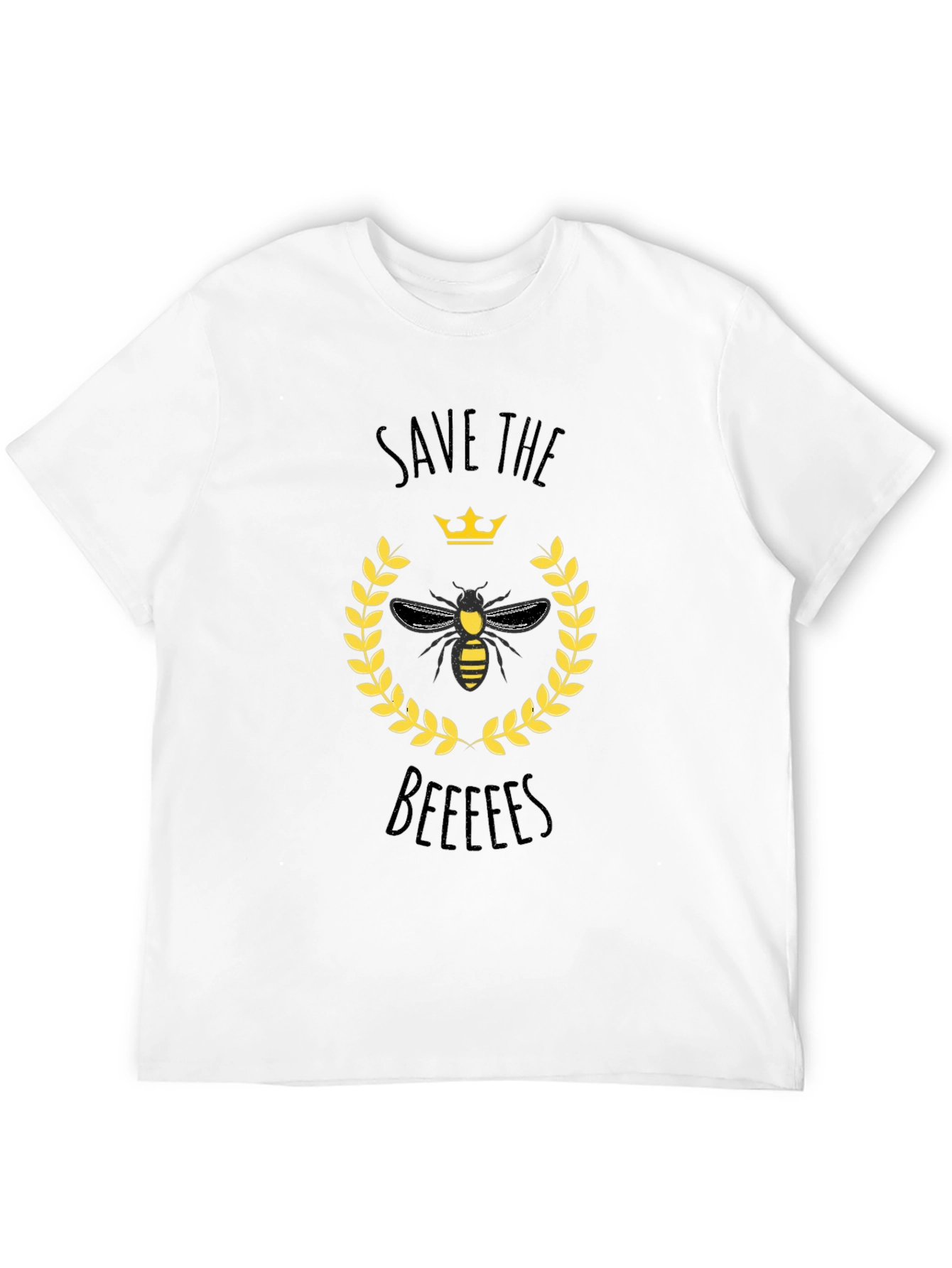 Save The Bees Graphic T-Shirt - Black Cotton Tee