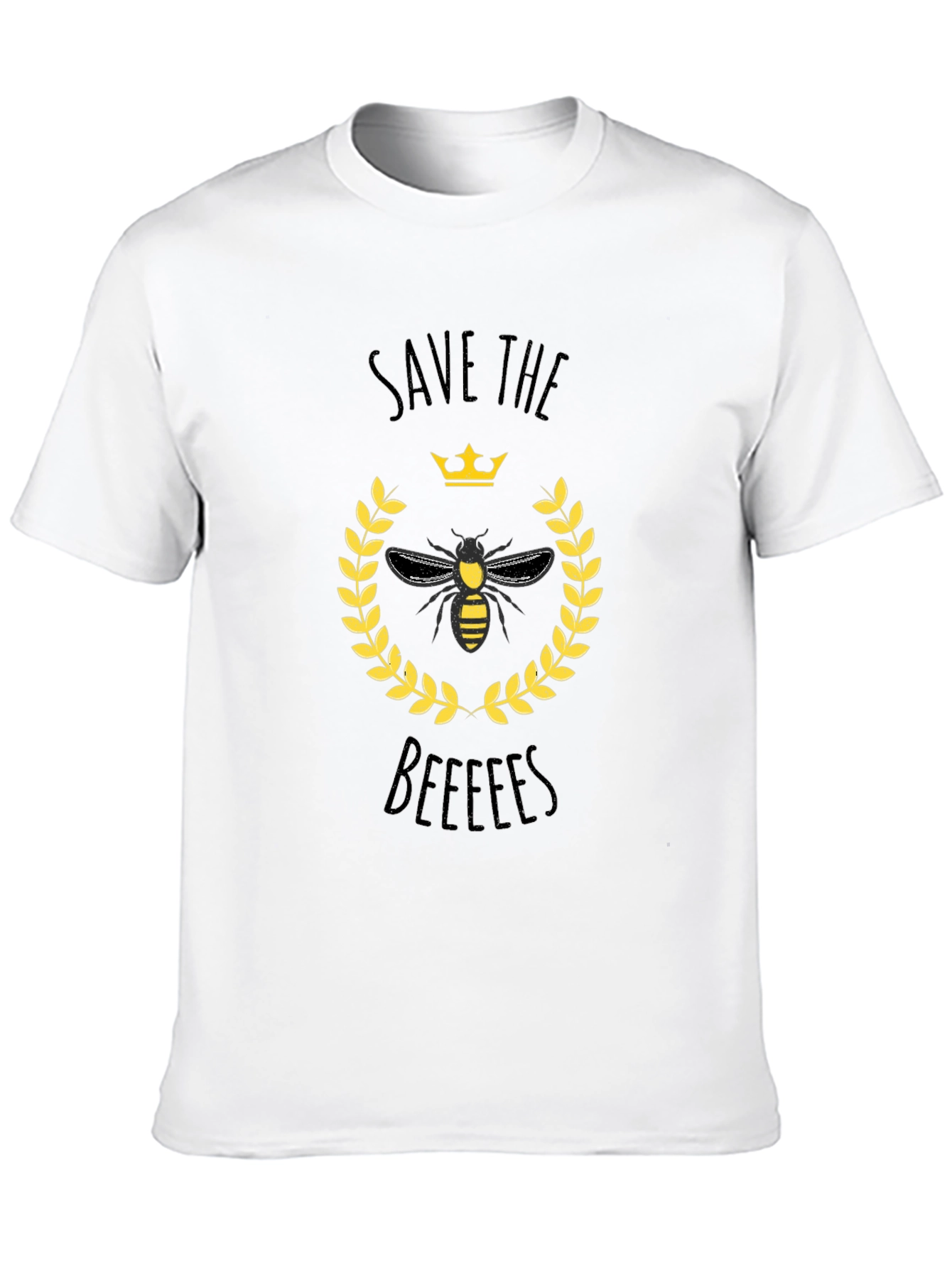 Save The Bees Graphic T-Shirt - Black Cotton Tee