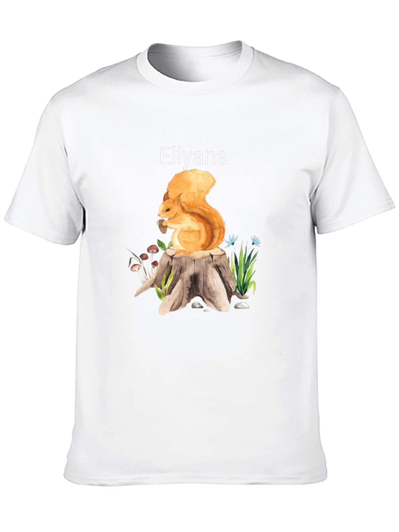 Squirrel Stump Tee - Ellyana Wildlife Black Shirt