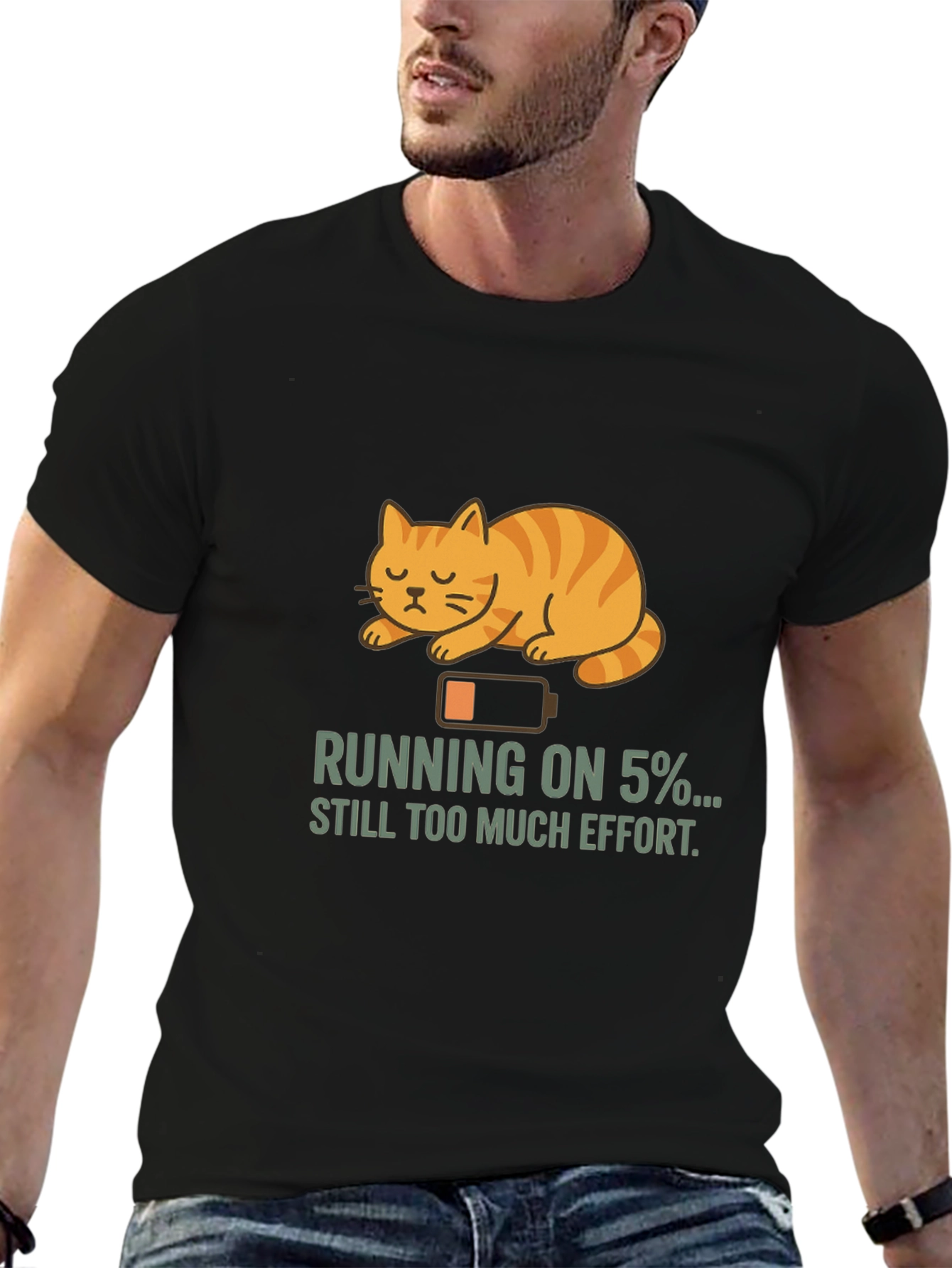 Running on 5% Cat T-Shirt