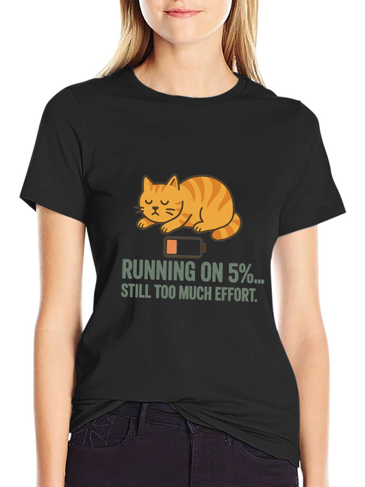Running on 5% Cat T-Shirt