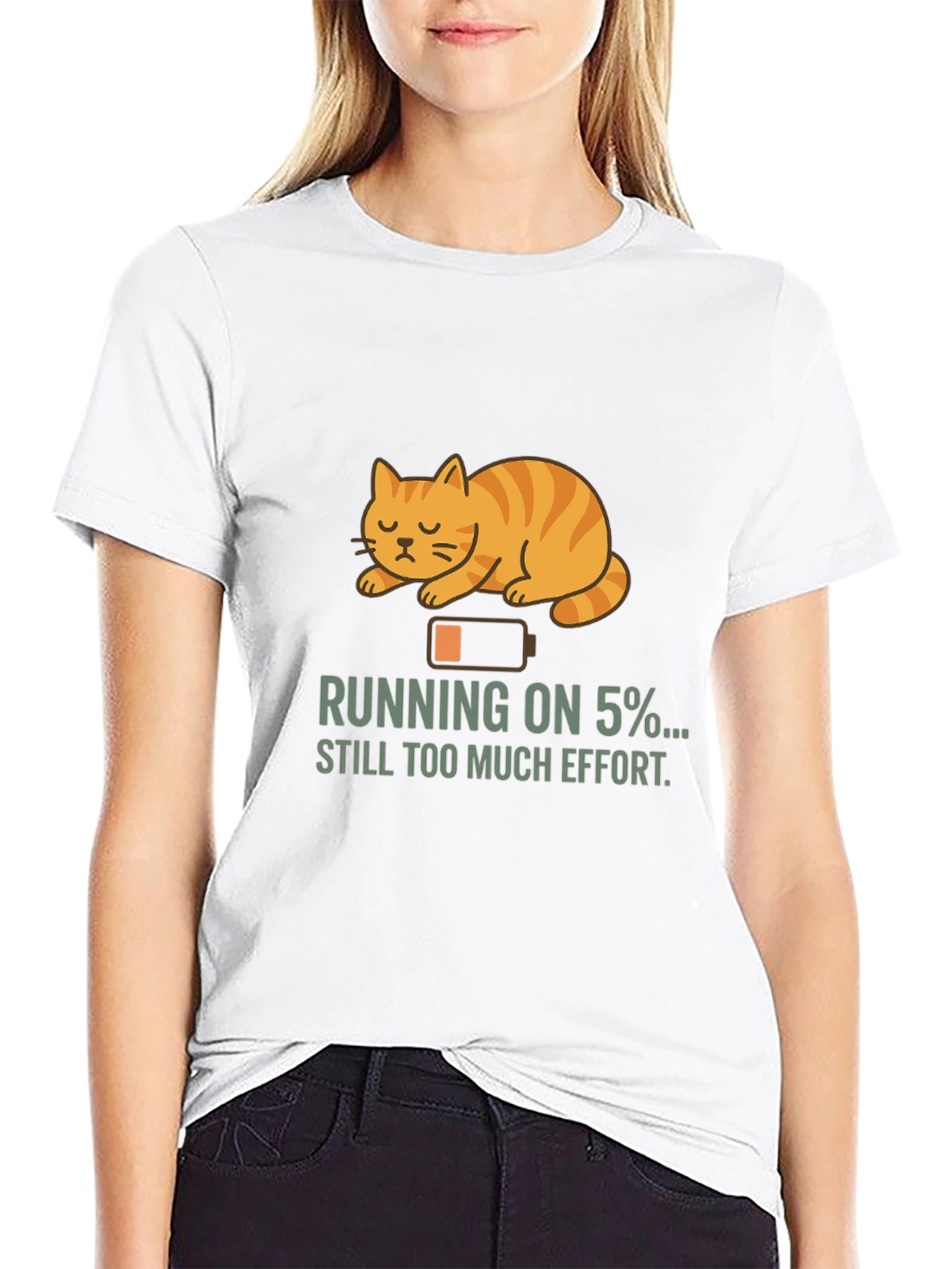 Running on 5% Cat T-Shirt
