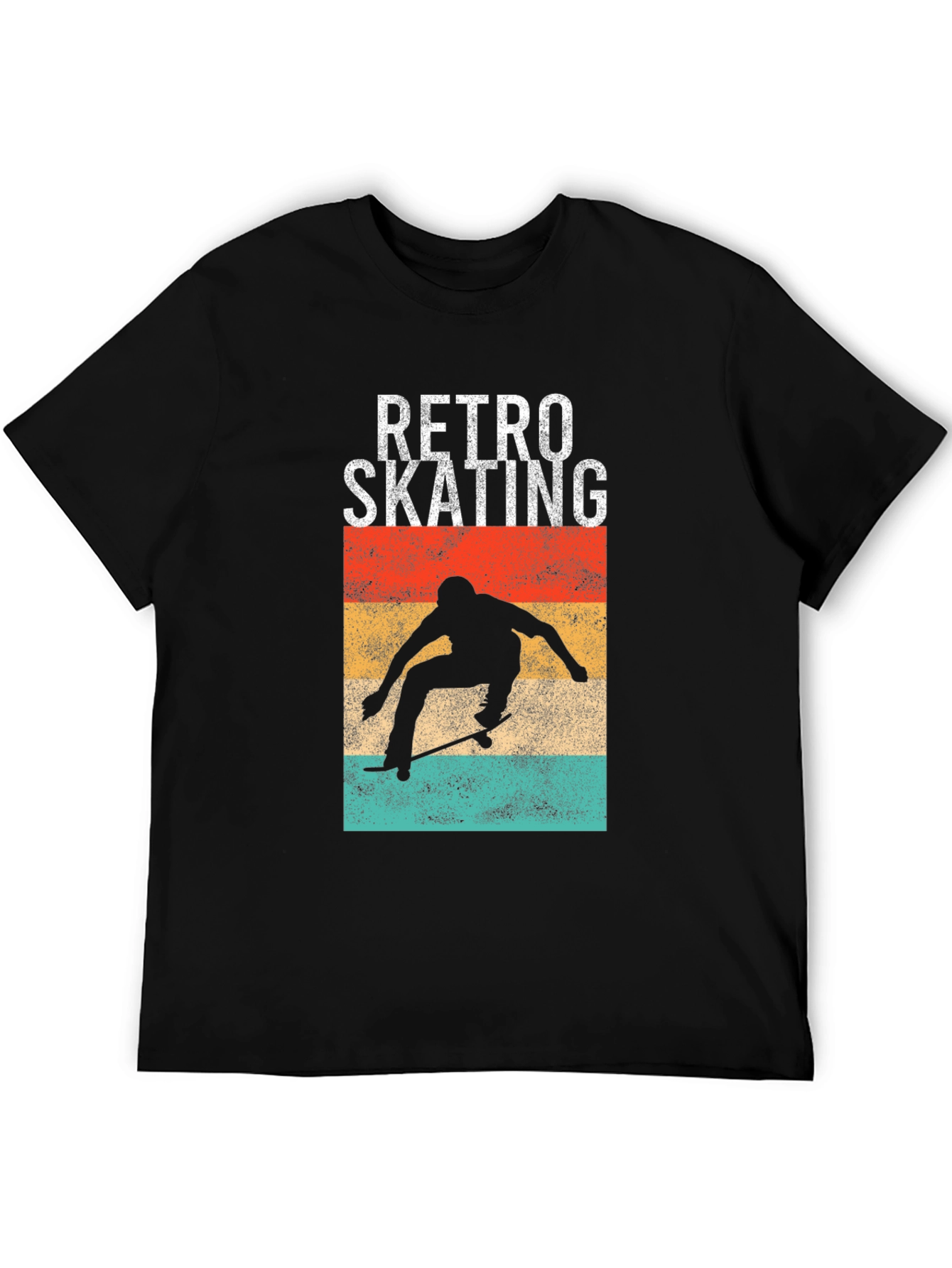 Retro Skating Graphic Tee - Black