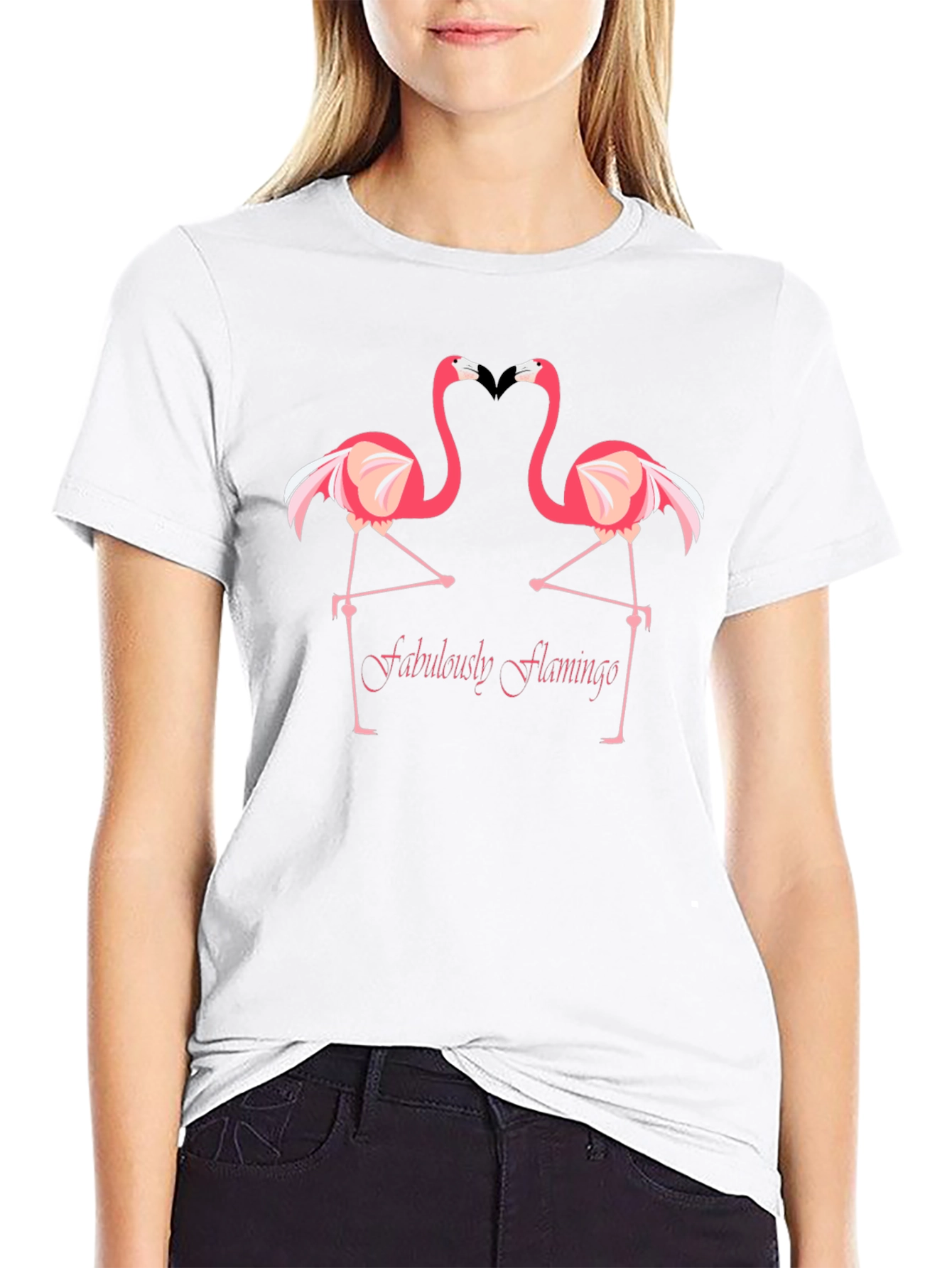 Fabulously Flamingo Graphic Tee - Black