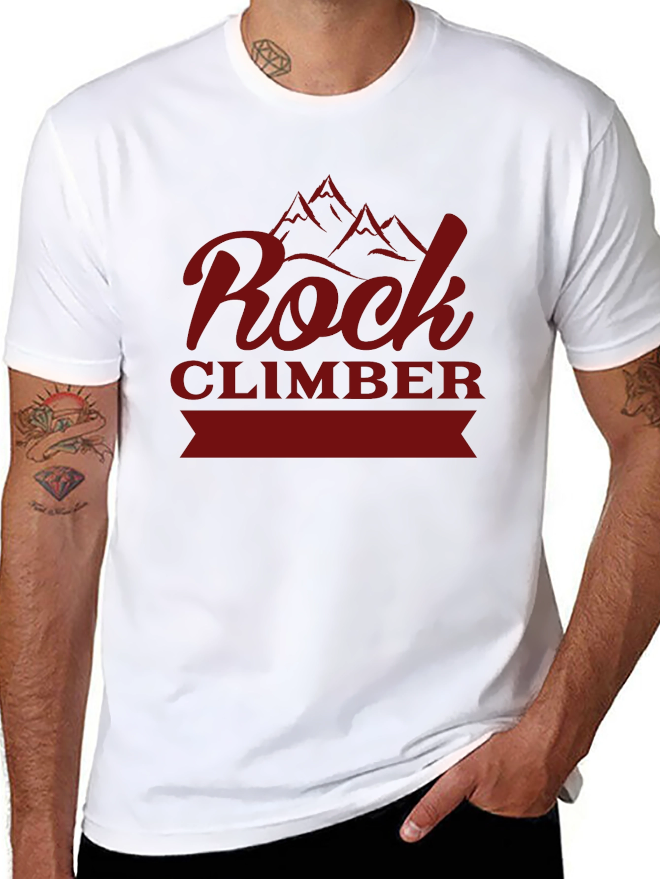 Rock Climber Graphic Tee - Black