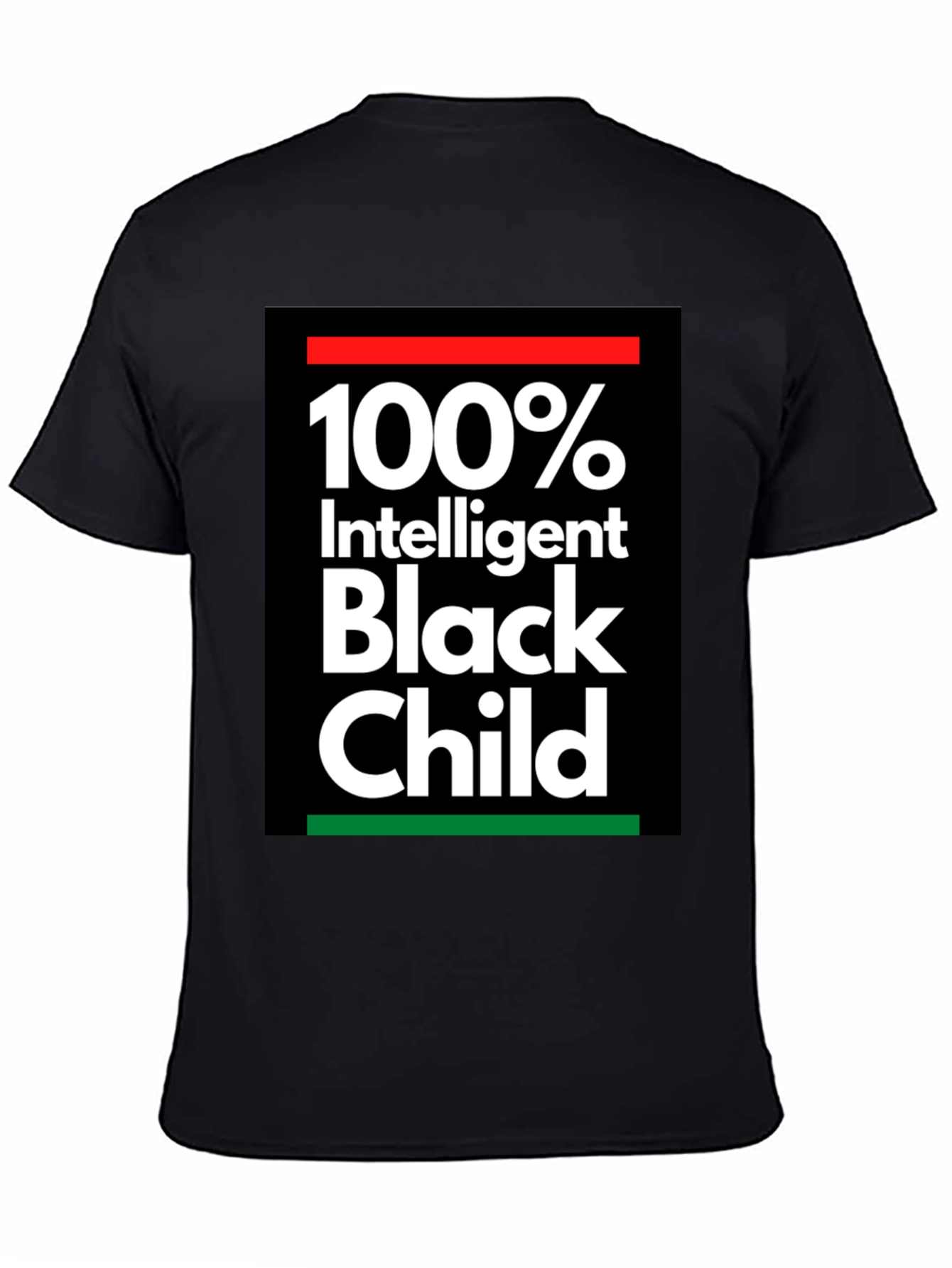 100% Intelligent Black Child Graphic Tee