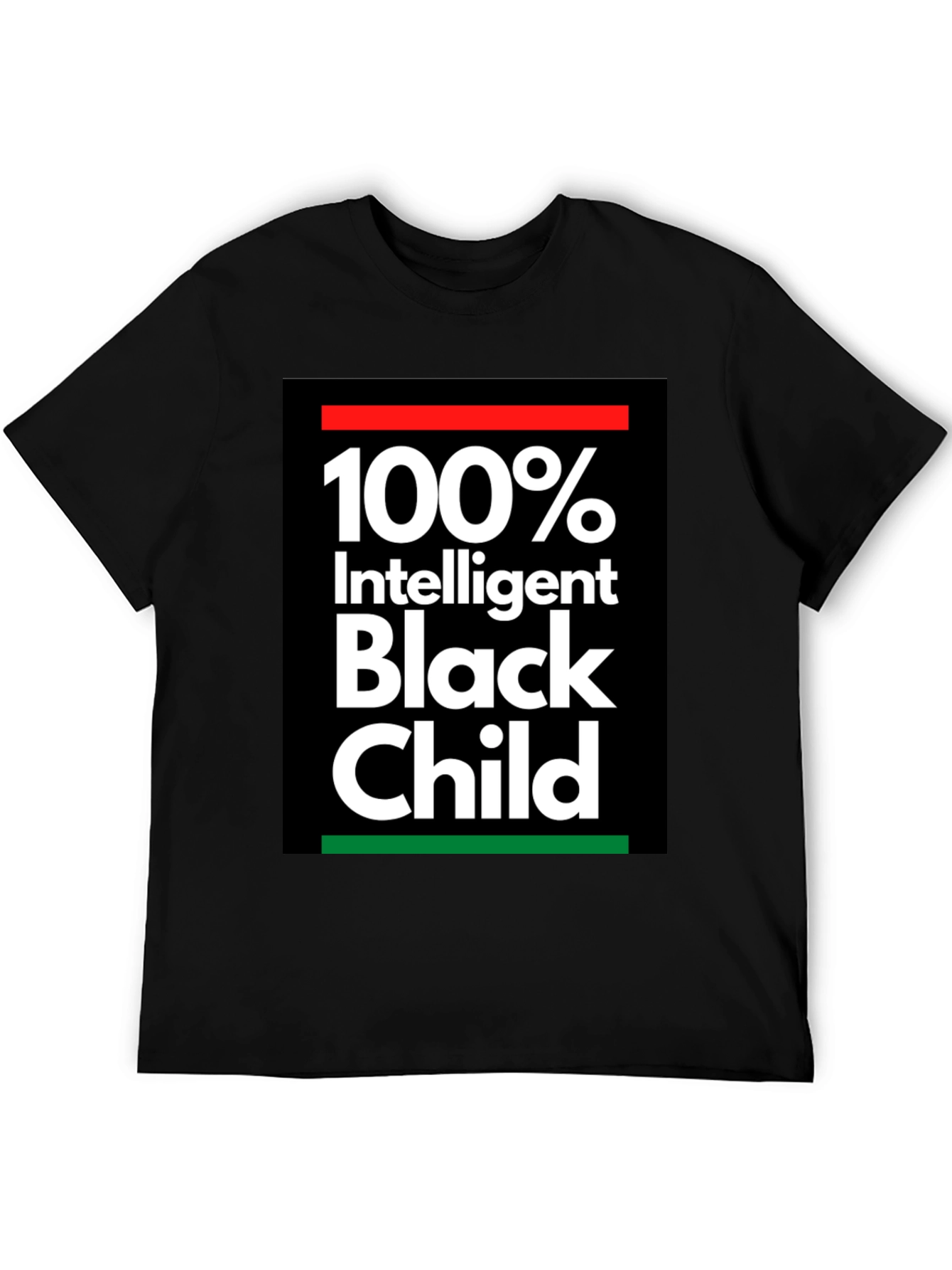 100% Intelligent Black Child Graphic Tee