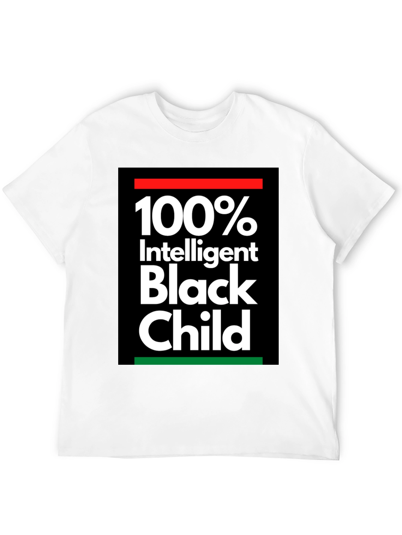 100% Intelligent Black Child Graphic Tee