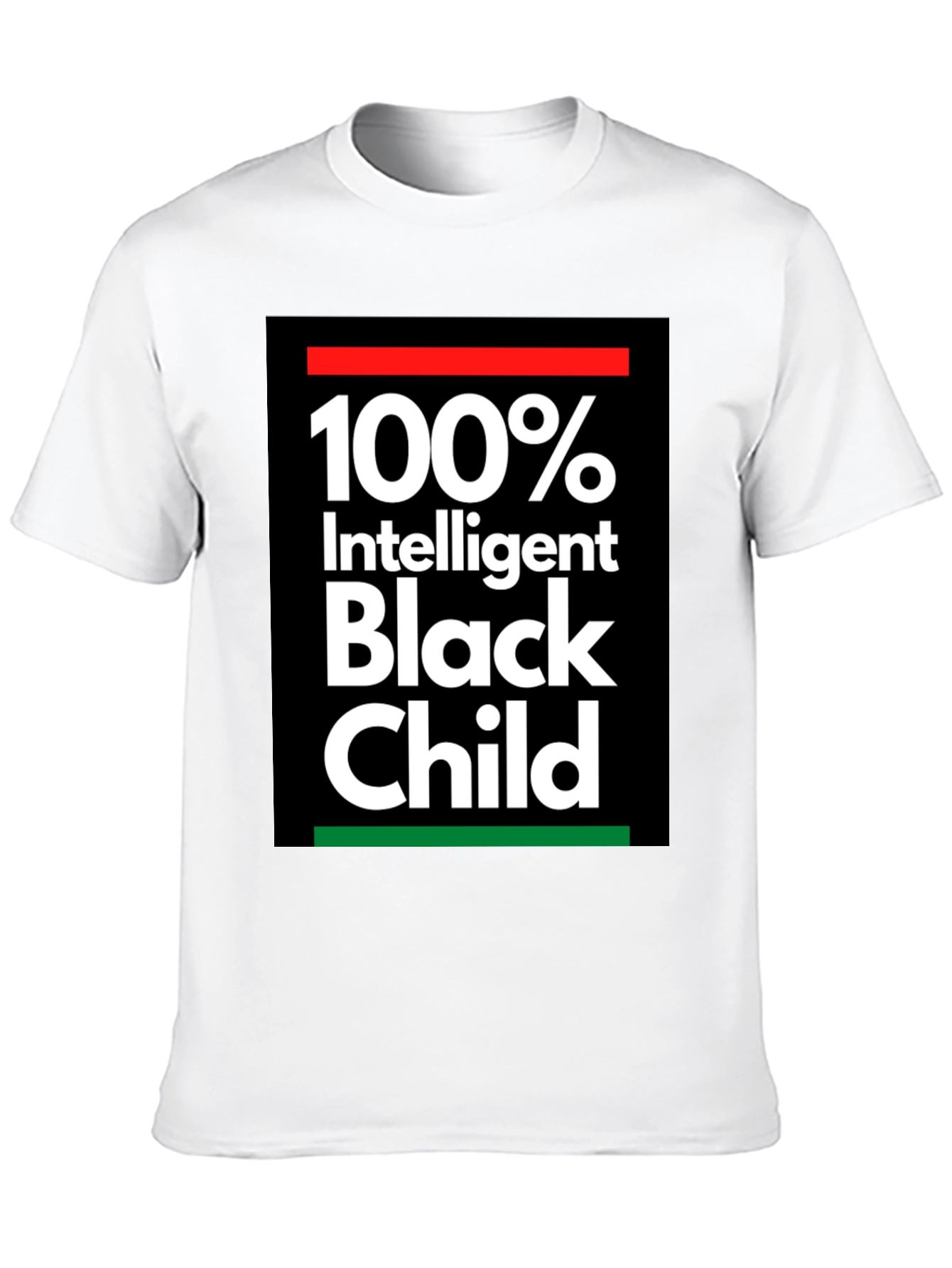100% Intelligent Black Child Graphic Tee