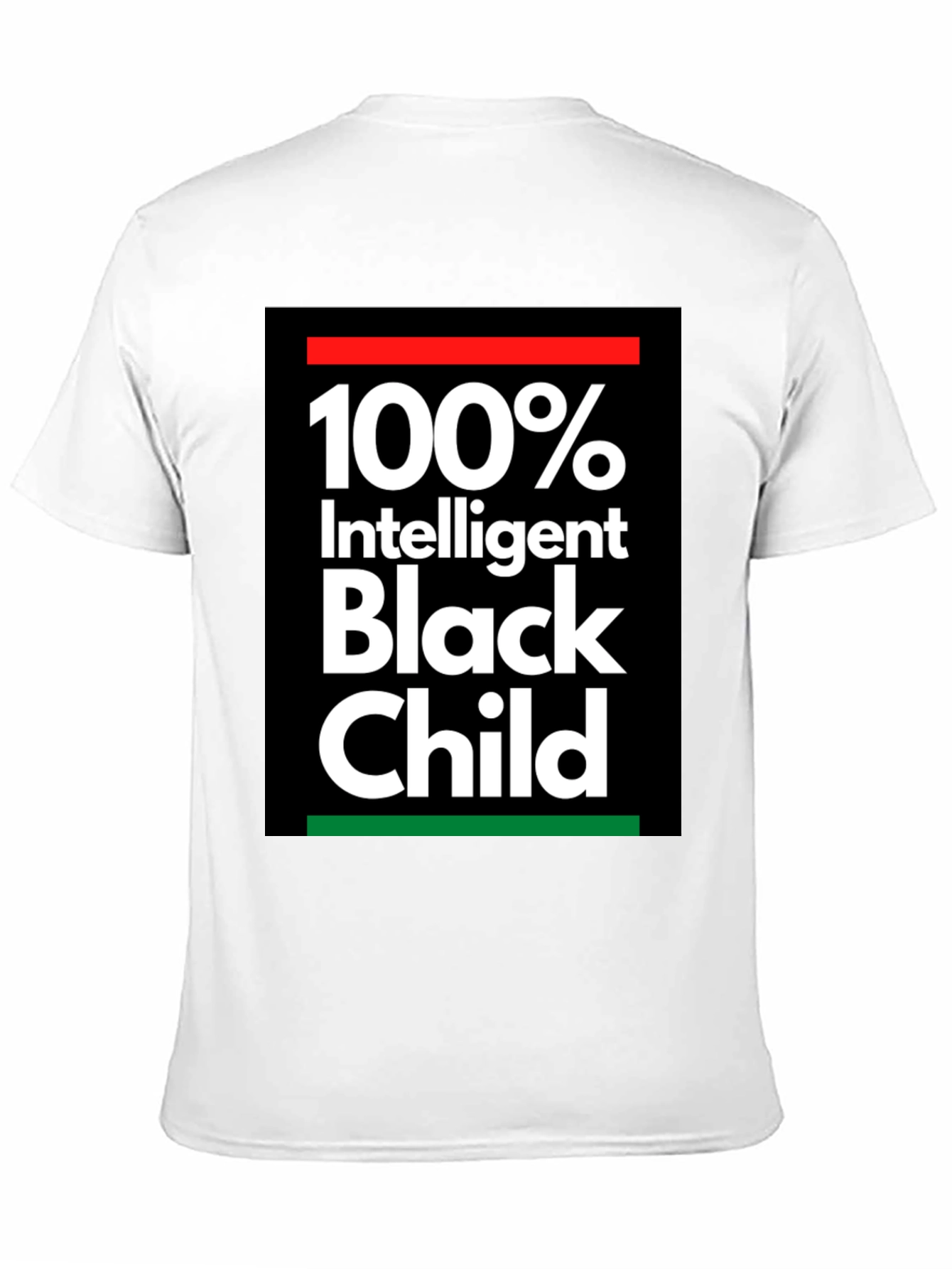 100% Intelligent Black Child Graphic Tee