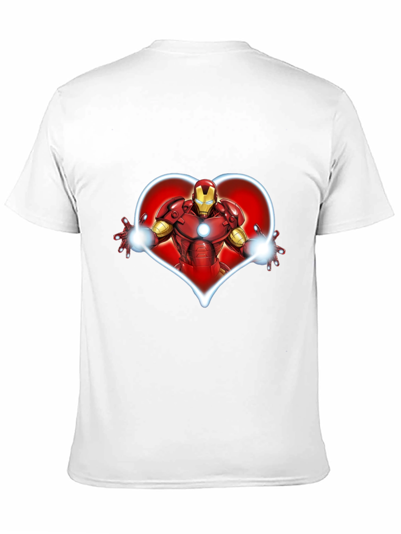 Iron Man Heart Graphic Black T-Shirt