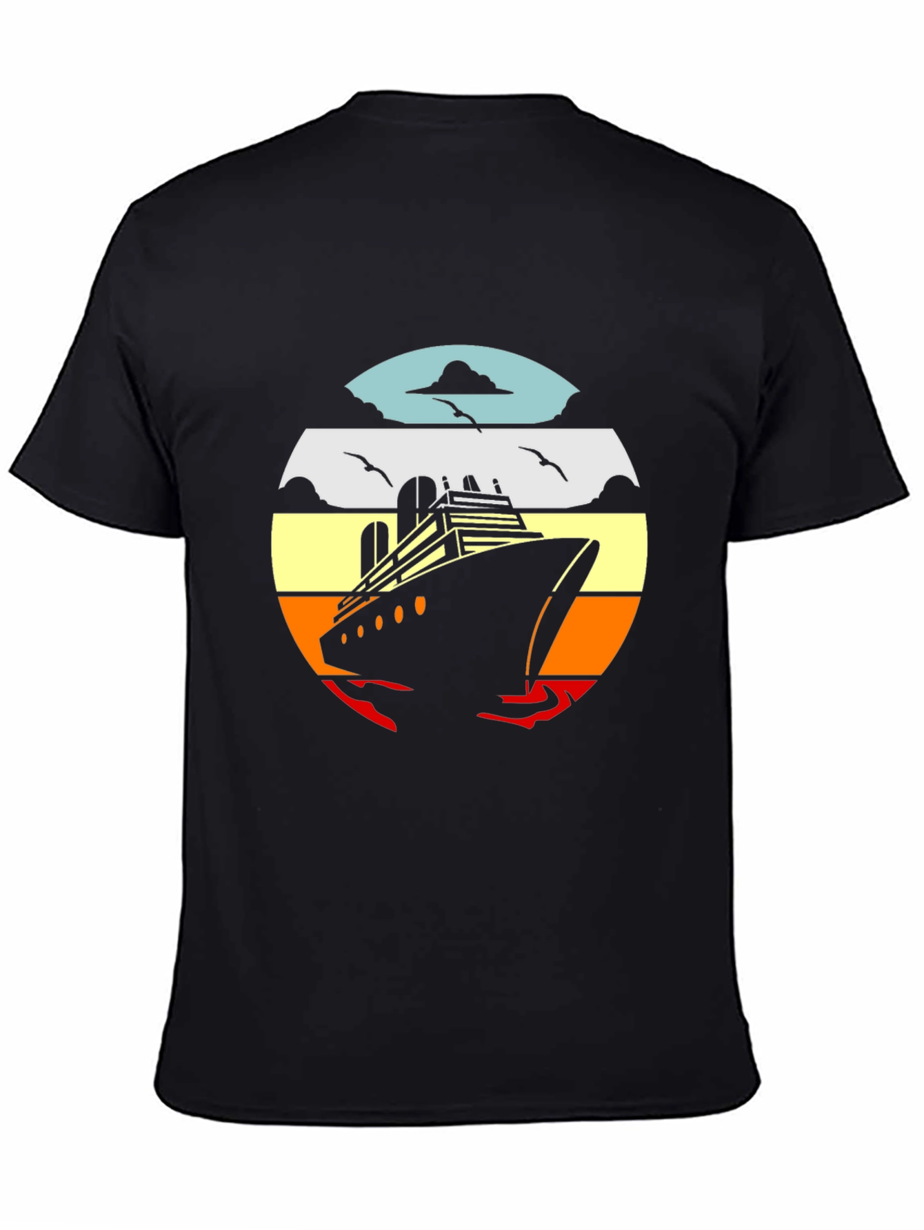Cruise Ship Sunset Graphic Tee