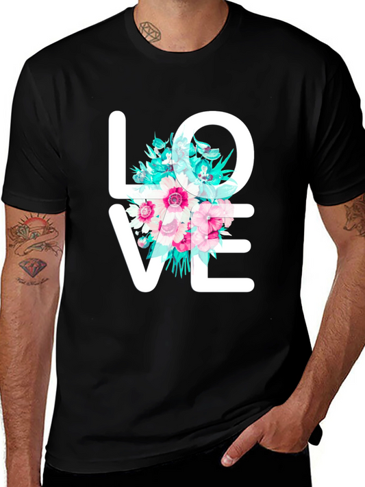 Floral Love T-Shirt - Stylish Graphic Tee