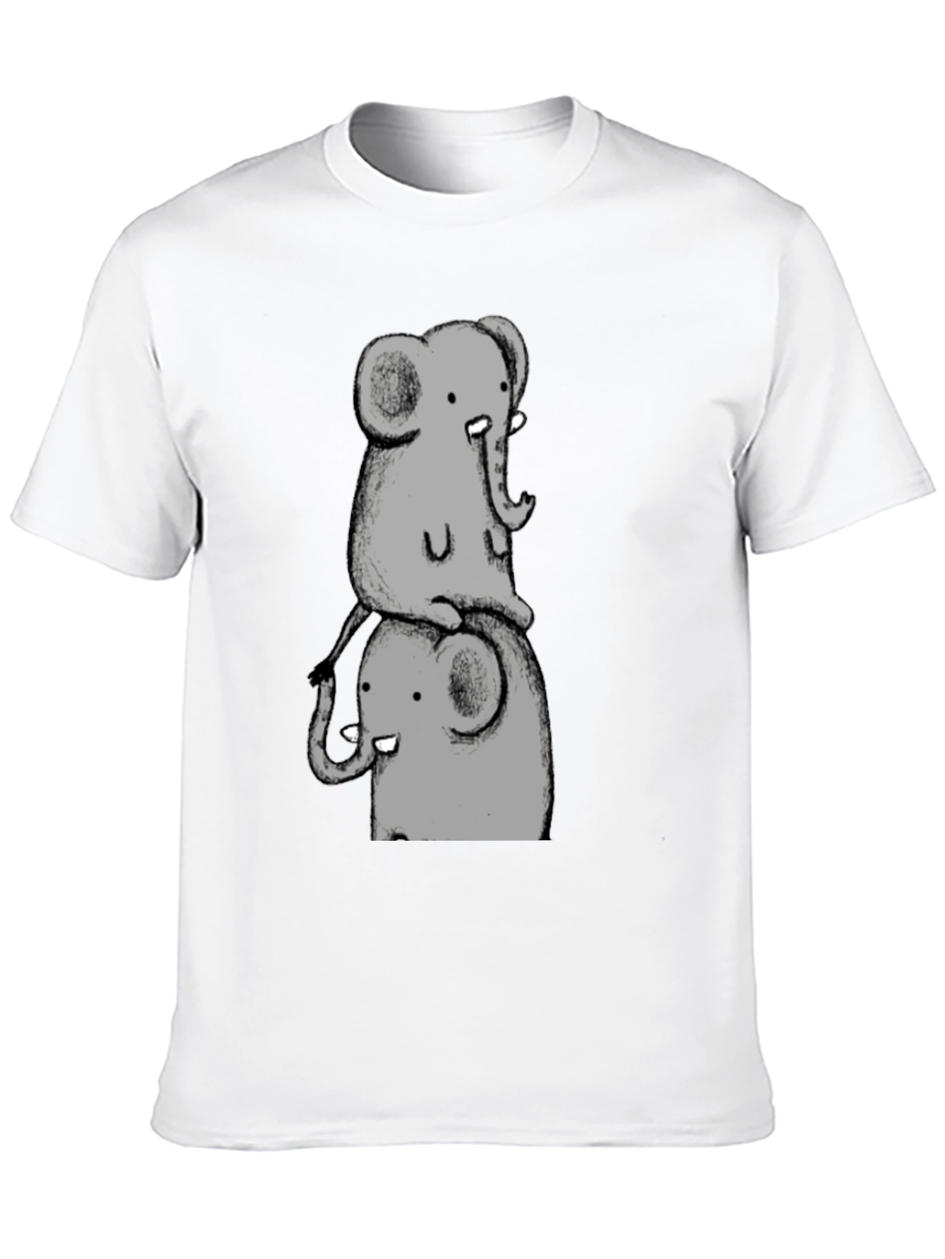 Elephant Stack Black T-Shirt