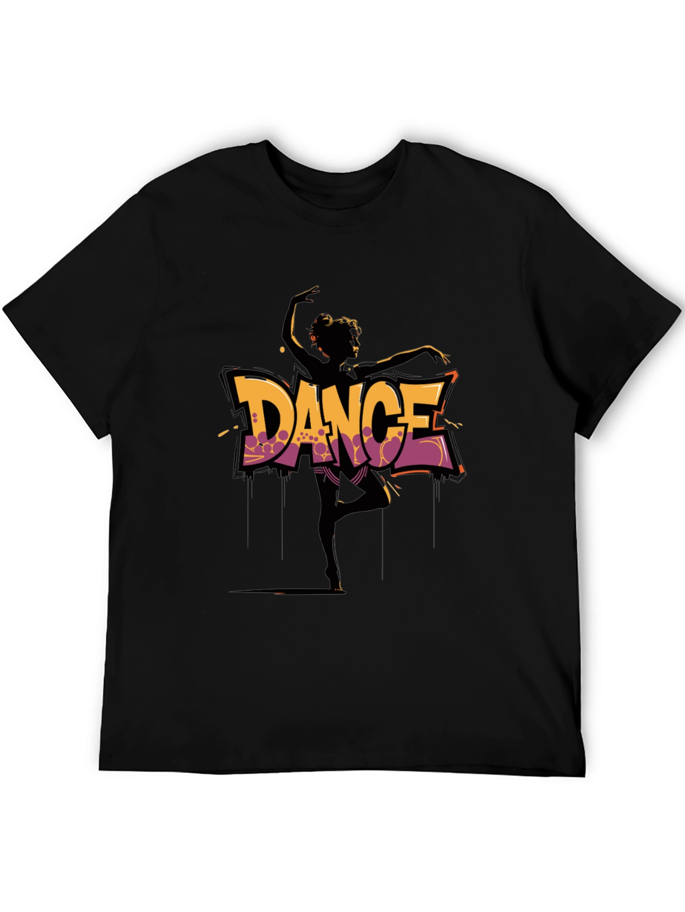 Dance Silhouette Graphic Black T-Shirt