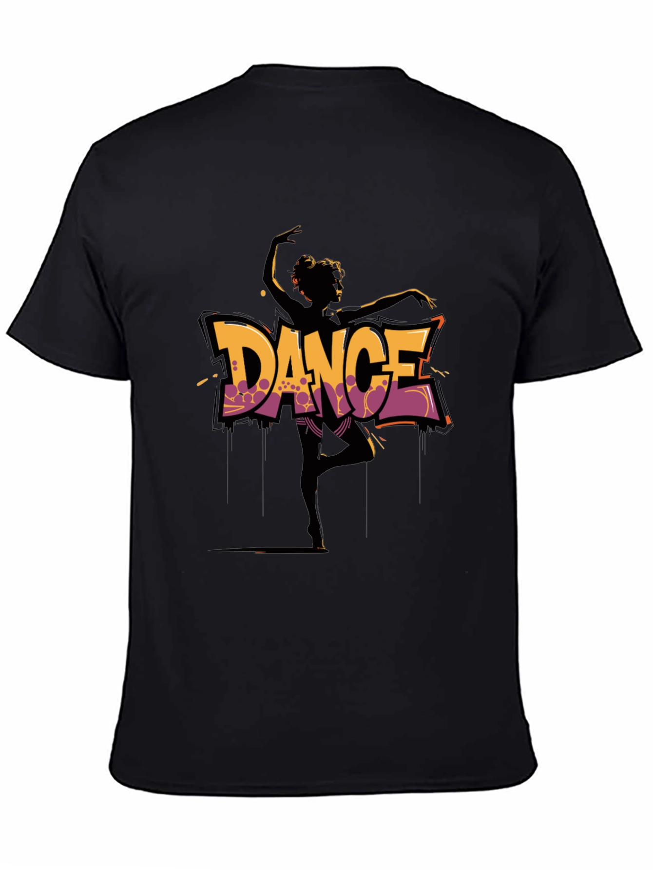 Dance Silhouette Graphic Black T-Shirt