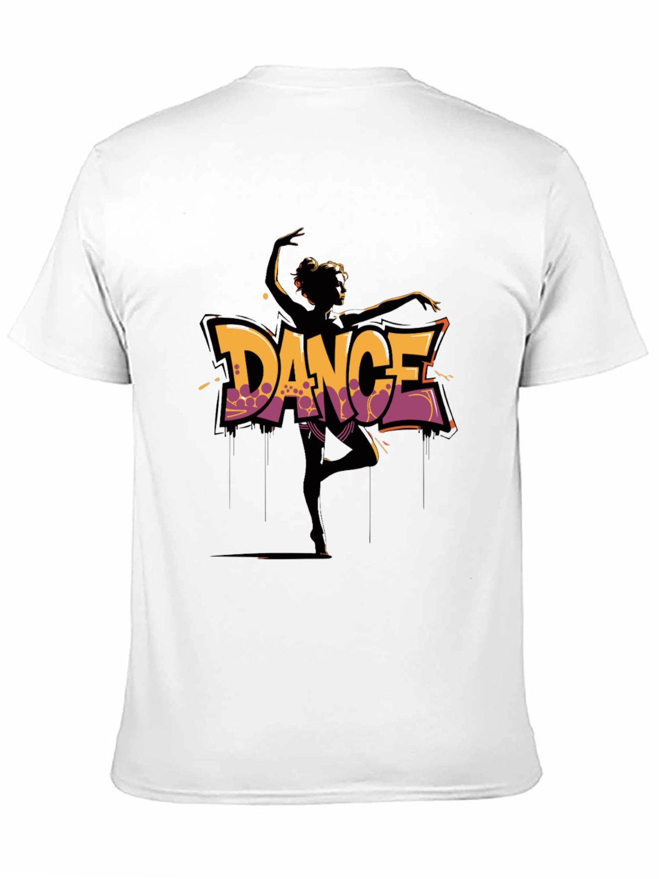 Dance Silhouette Graphic Black T-Shirt