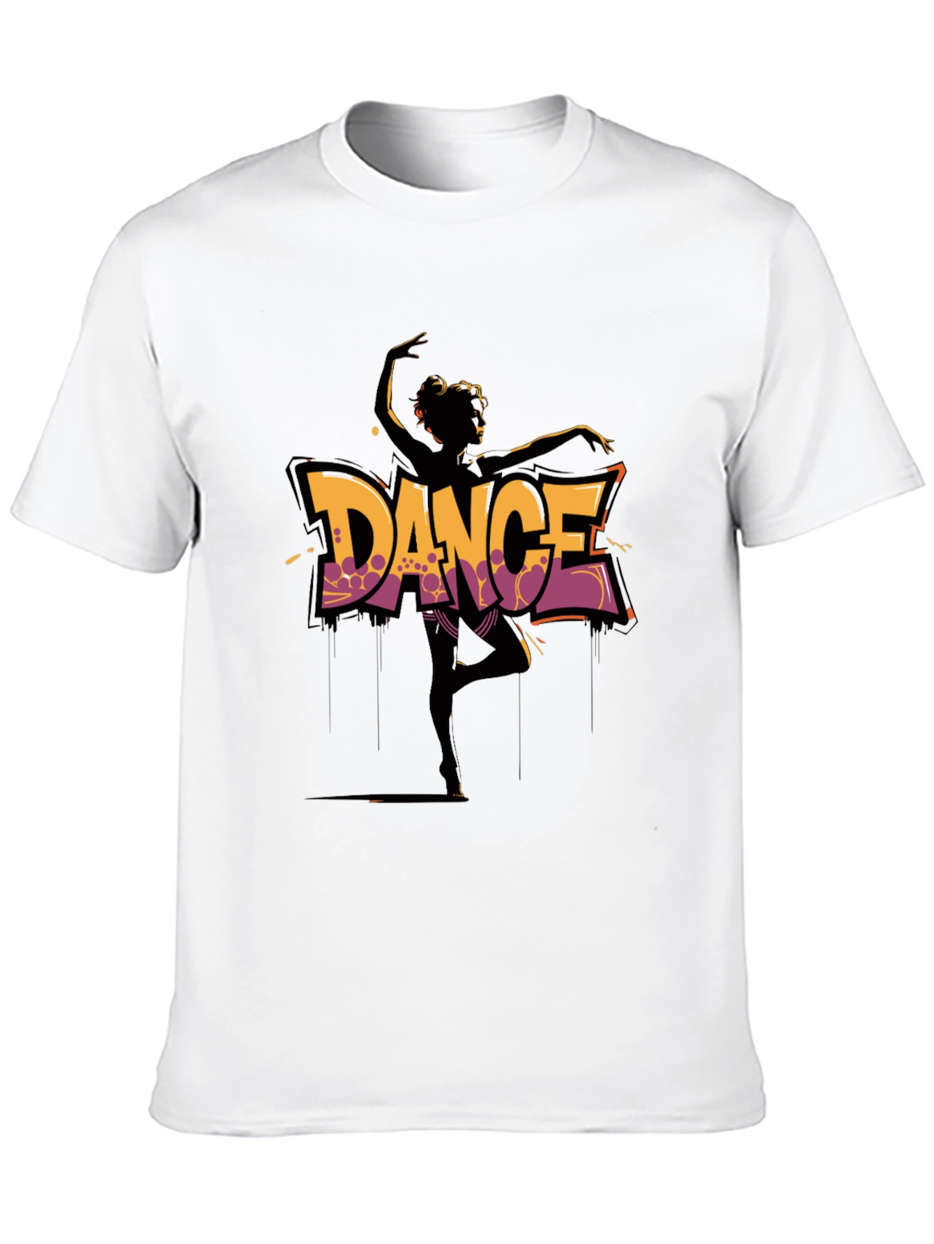 Dance Silhouette Graphic Black T-Shirt