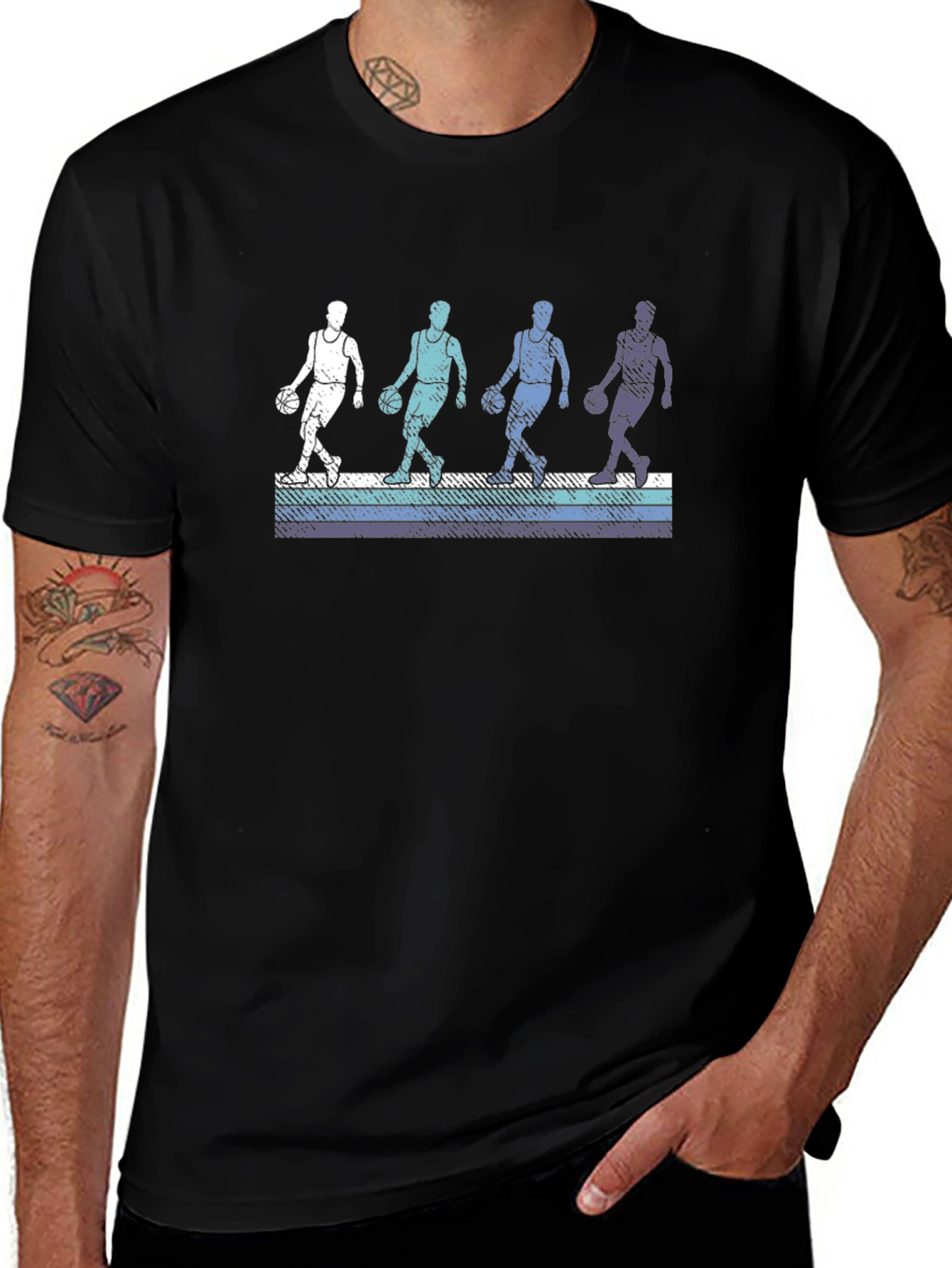 Cool Basketball Player Graphic T-Shirt