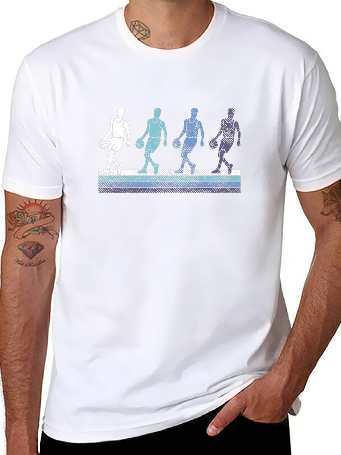 Cool Basketball Player Graphic T-Shirt