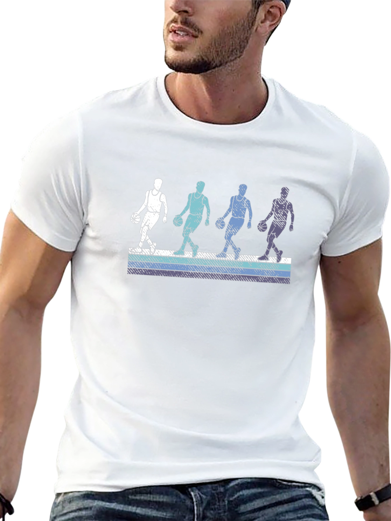 Cool Basketball Player Graphic T-Shirt