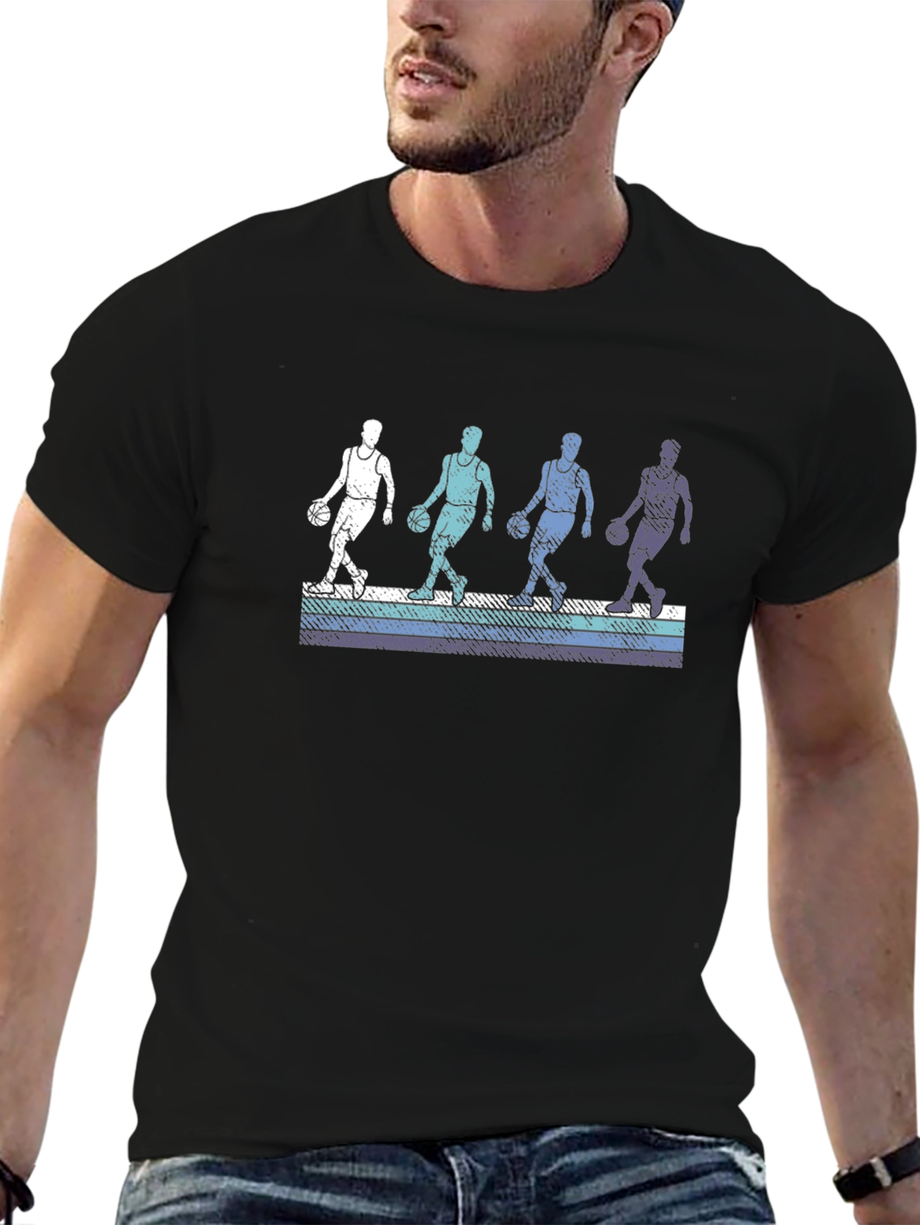 Cool Basketball Player Graphic T-Shirt