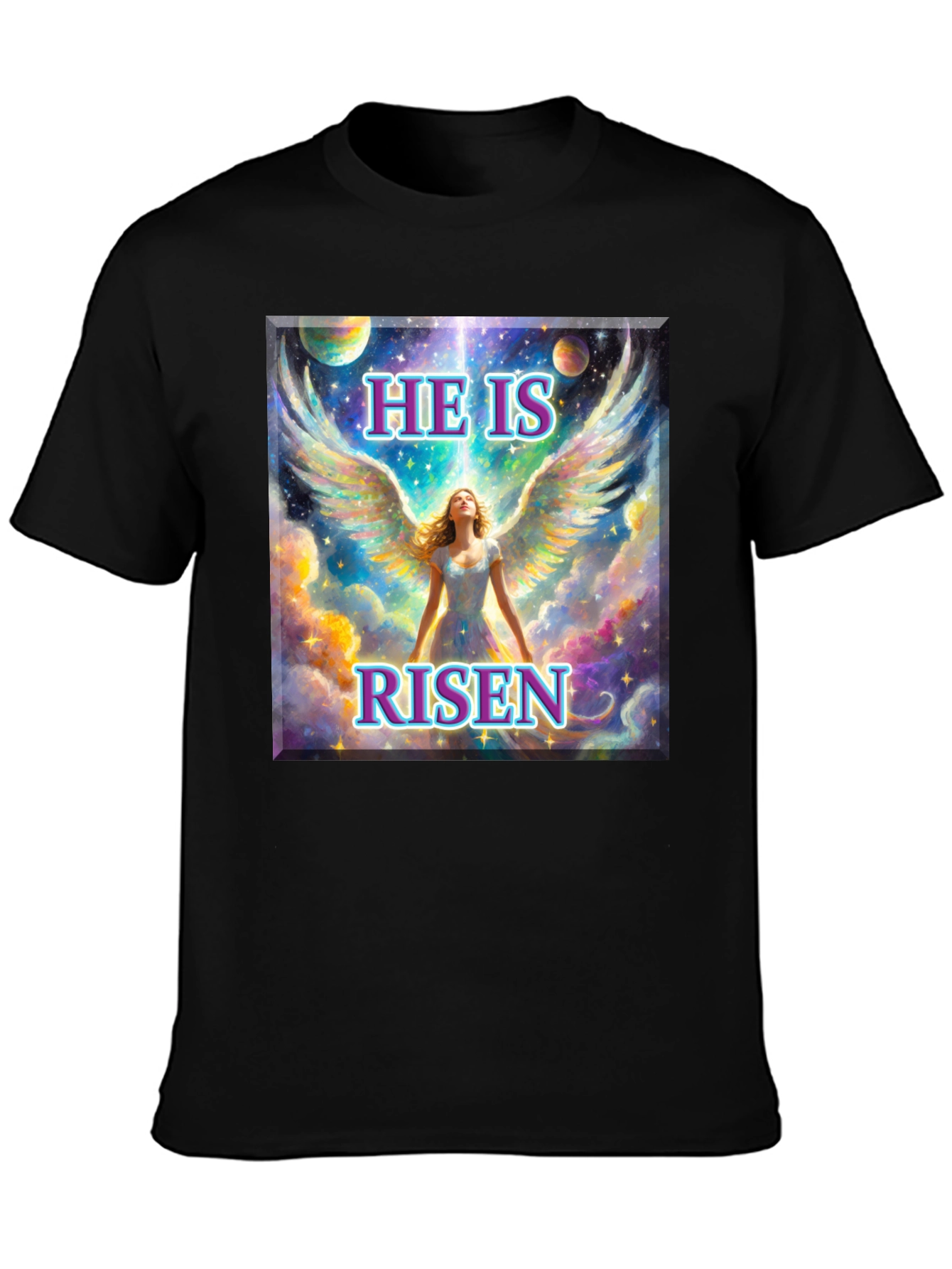 He is Risen Angel Wings T-Shirt