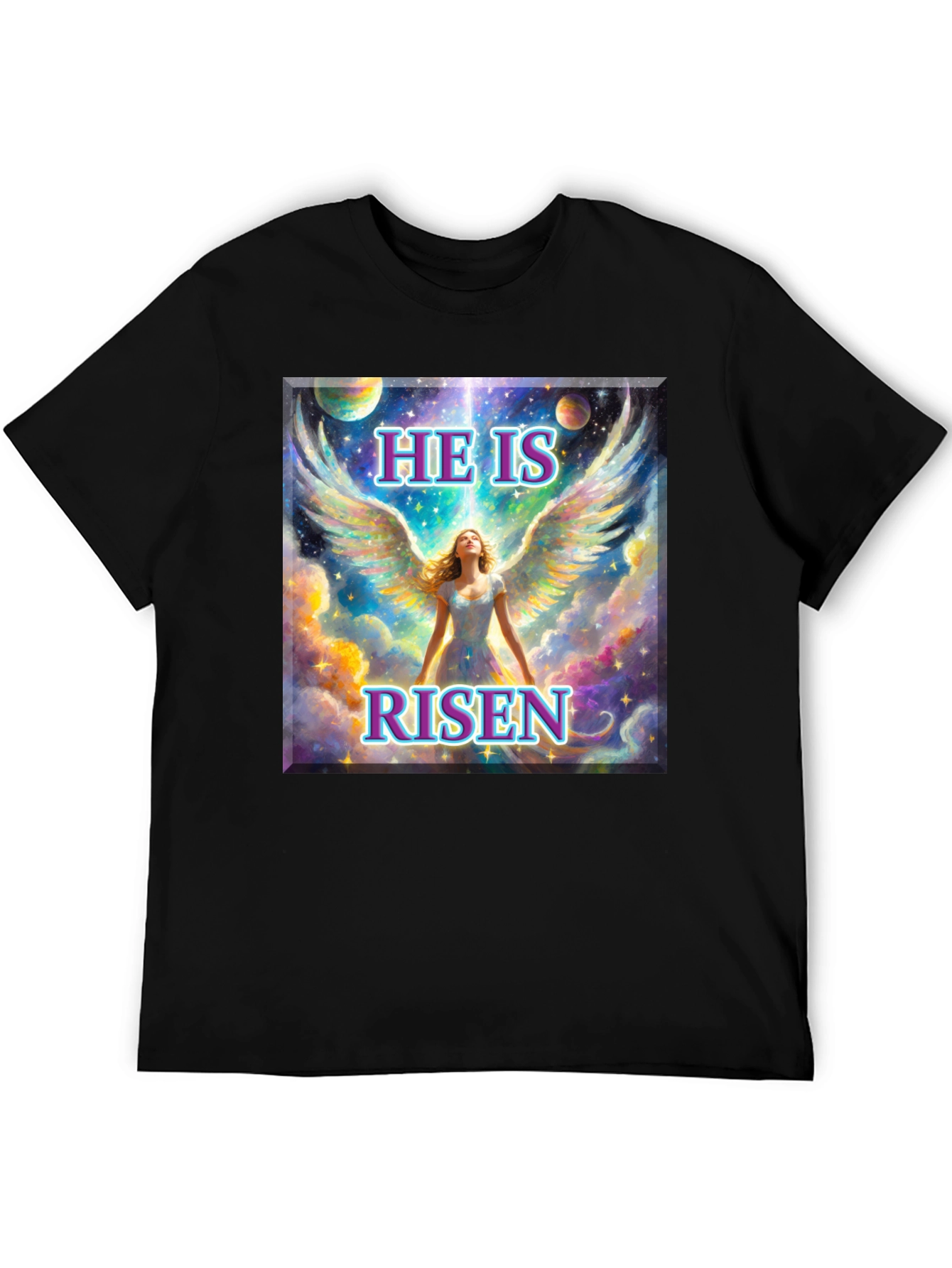 He is Risen Angel Wings T-Shirt