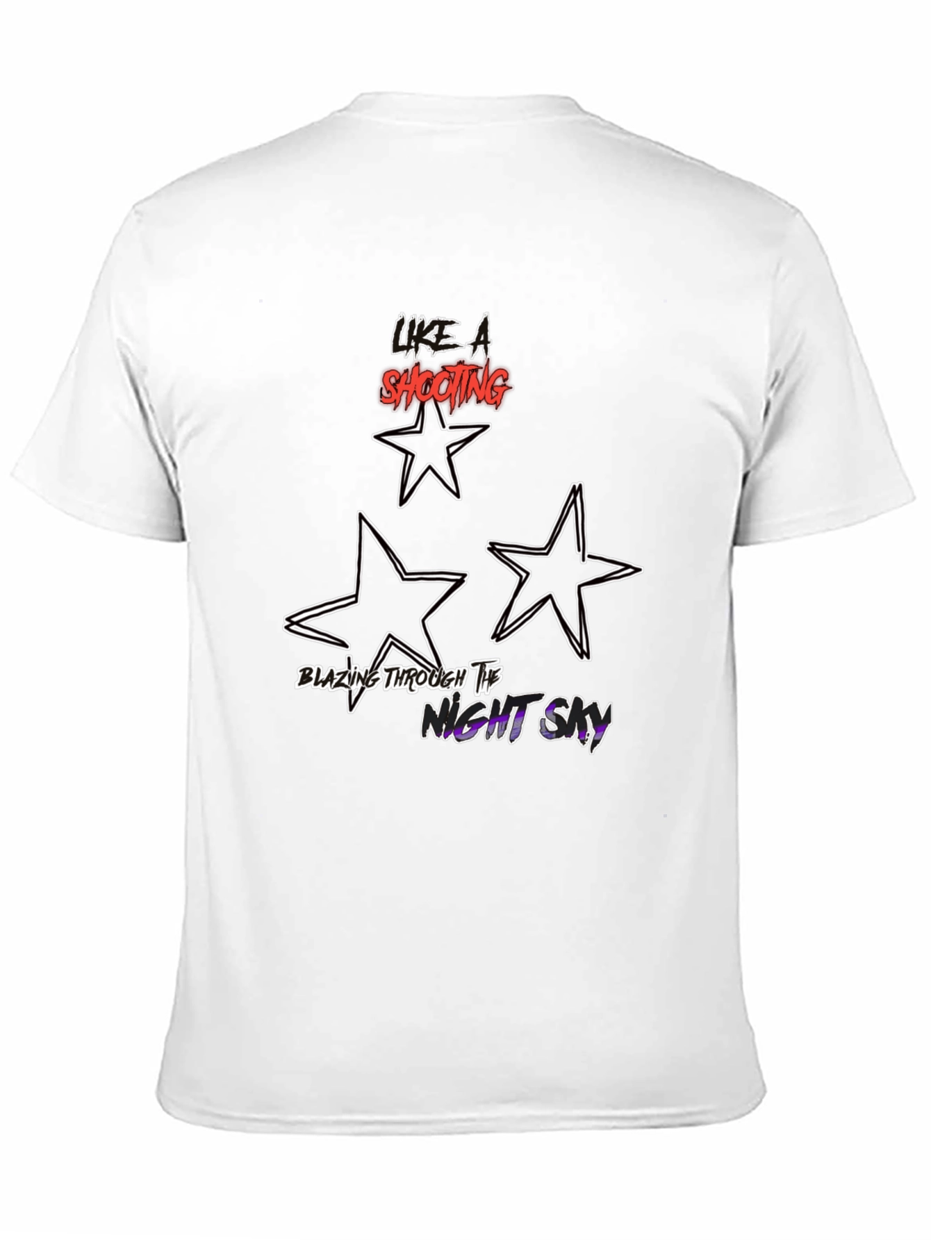 Like a Shooting Star Black Graphic Tee