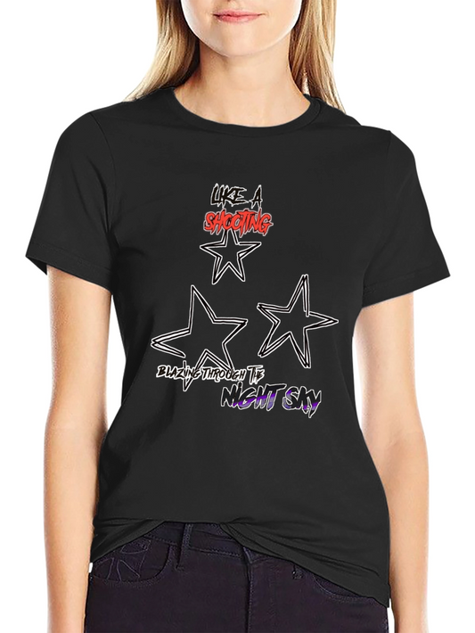 Like a Shooting Star Black Graphic Tee