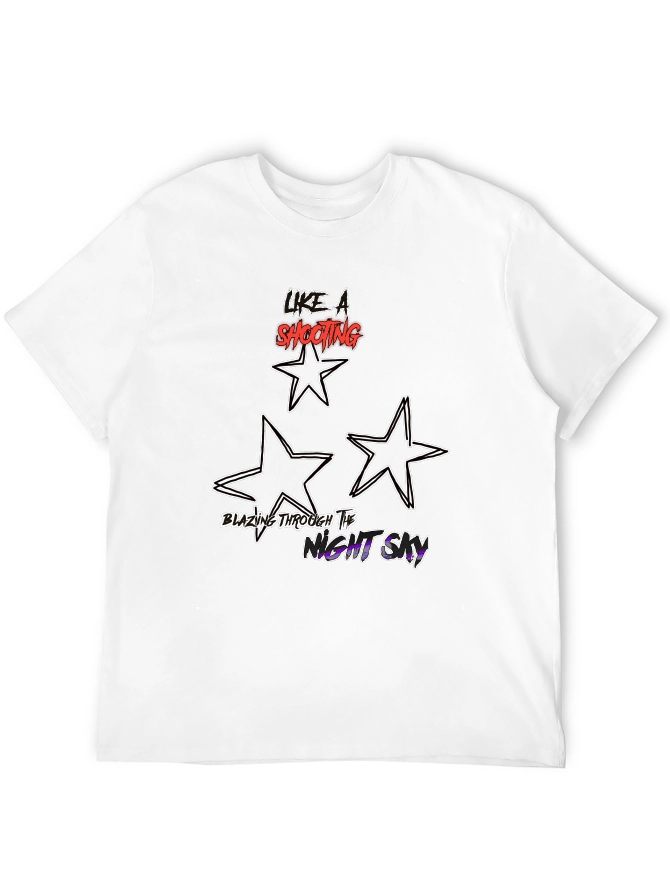Like a Shooting Star Black Graphic Tee
