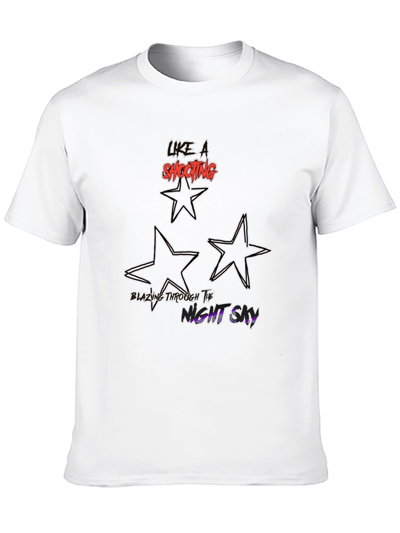 Like a Shooting Star Black Graphic Tee