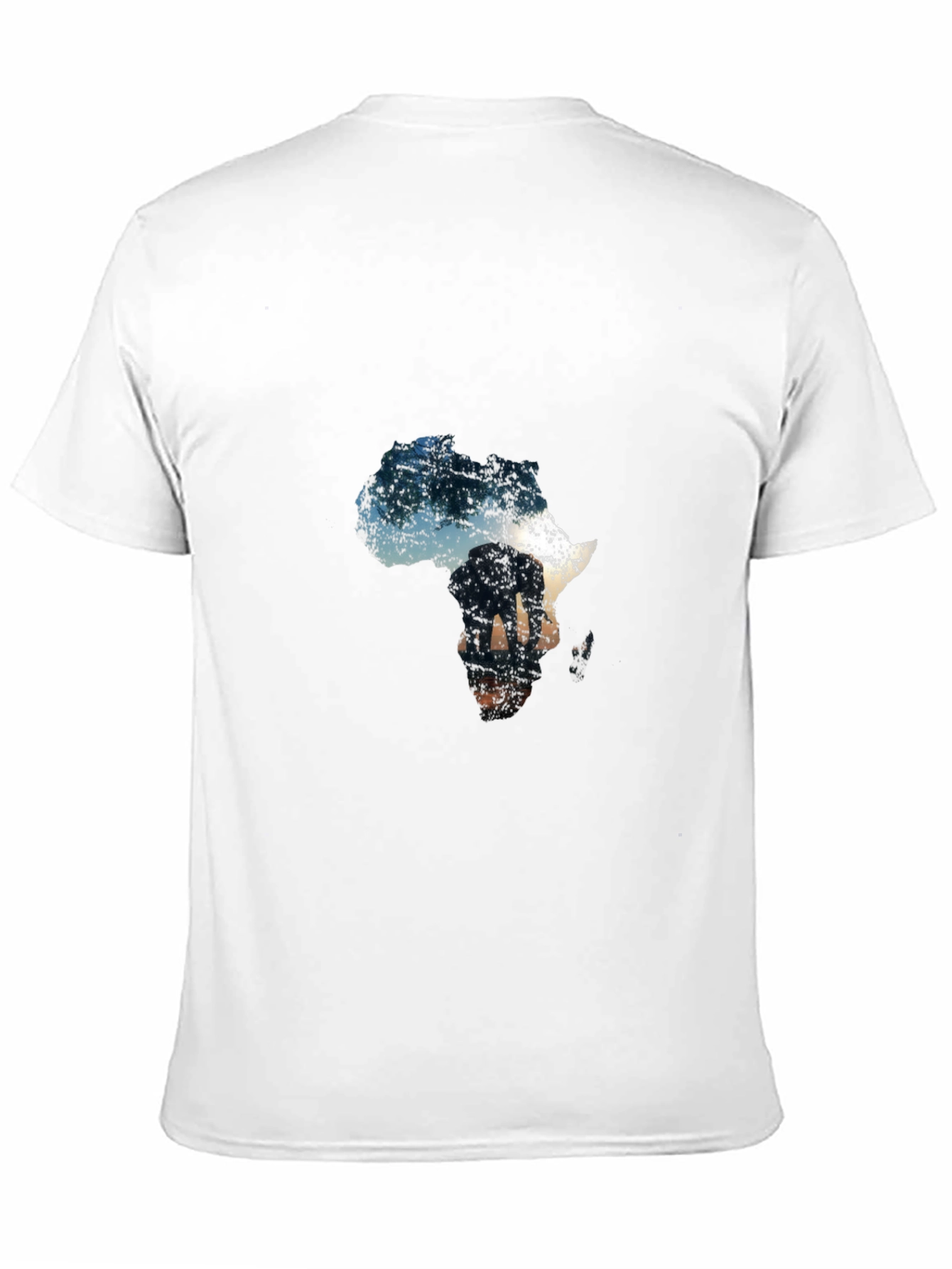 Africa Elephant Graphic Tee - Black Cotton Casual Shirt