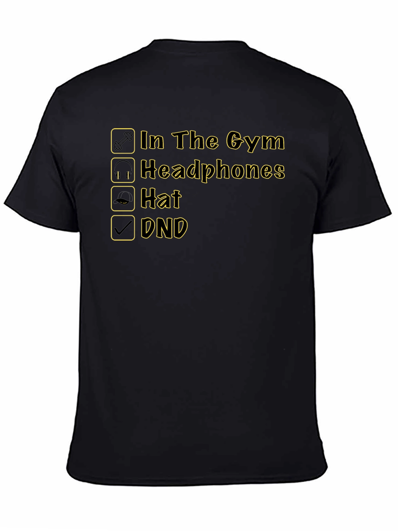 DND In The Gym Black T-Shirt