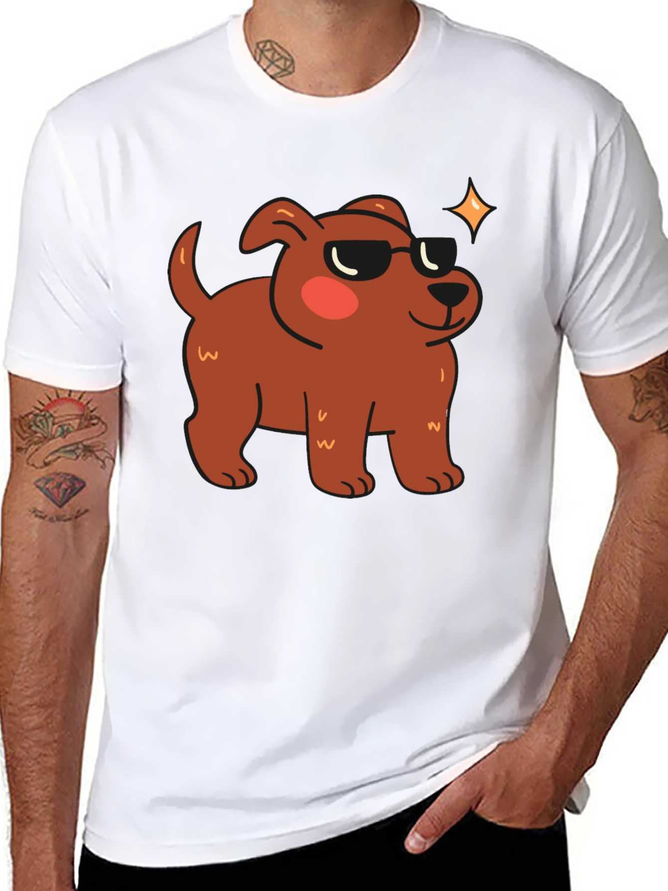 Cool Dog Graphic Tee - Black Casual Shirt