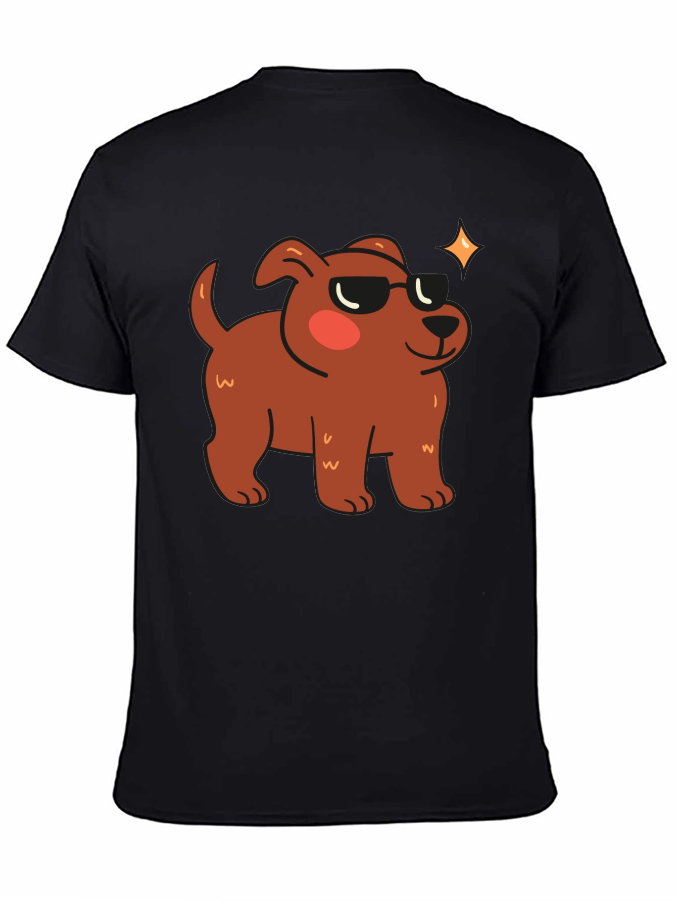 Cool Dog Graphic Tee - Black Casual Shirt
