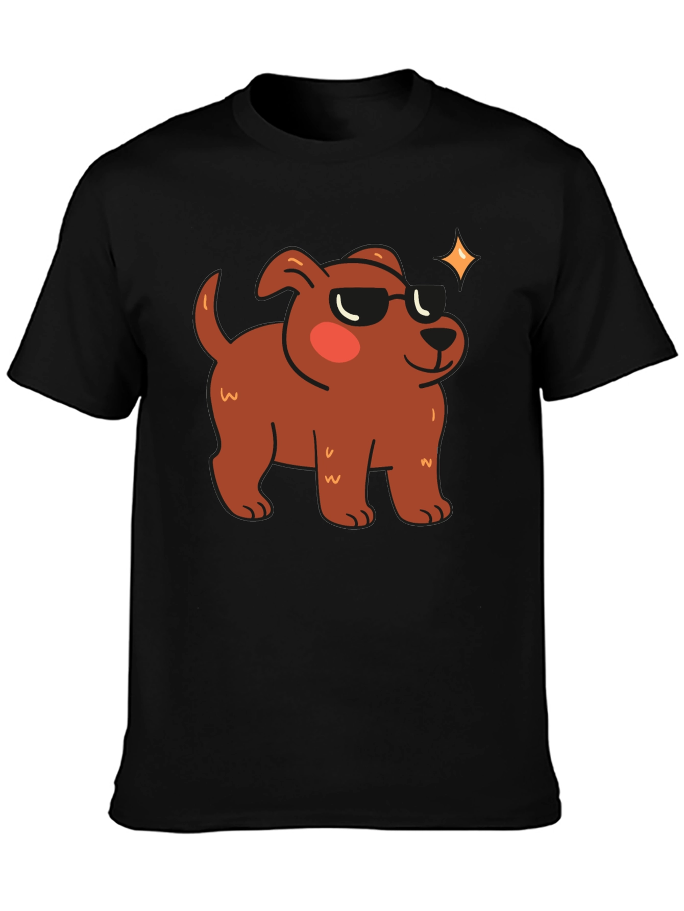 Cool Dog Graphic Tee - Black Casual Shirt