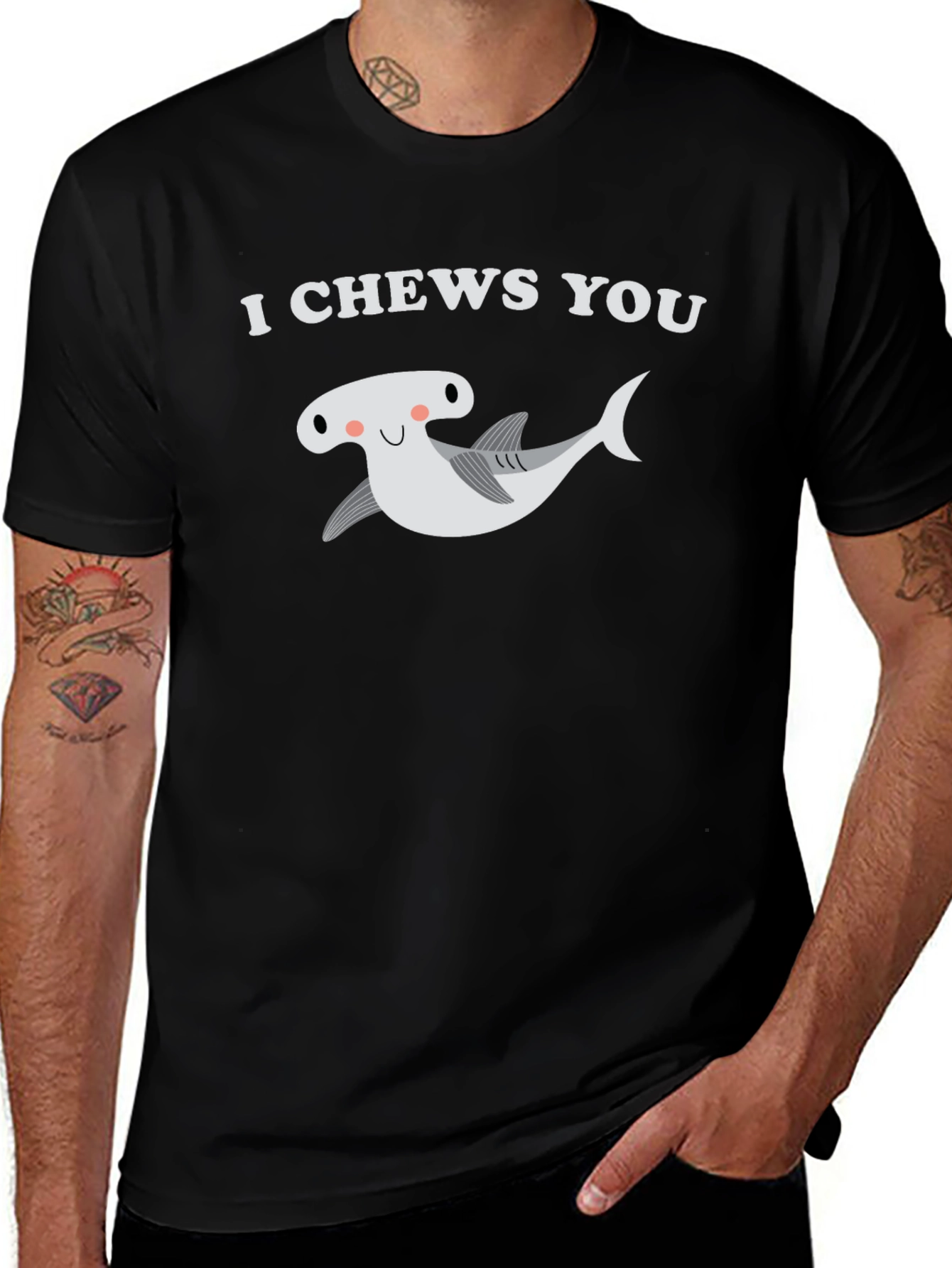 I Chews You Hammerhead Shark Graphic T-Shirt