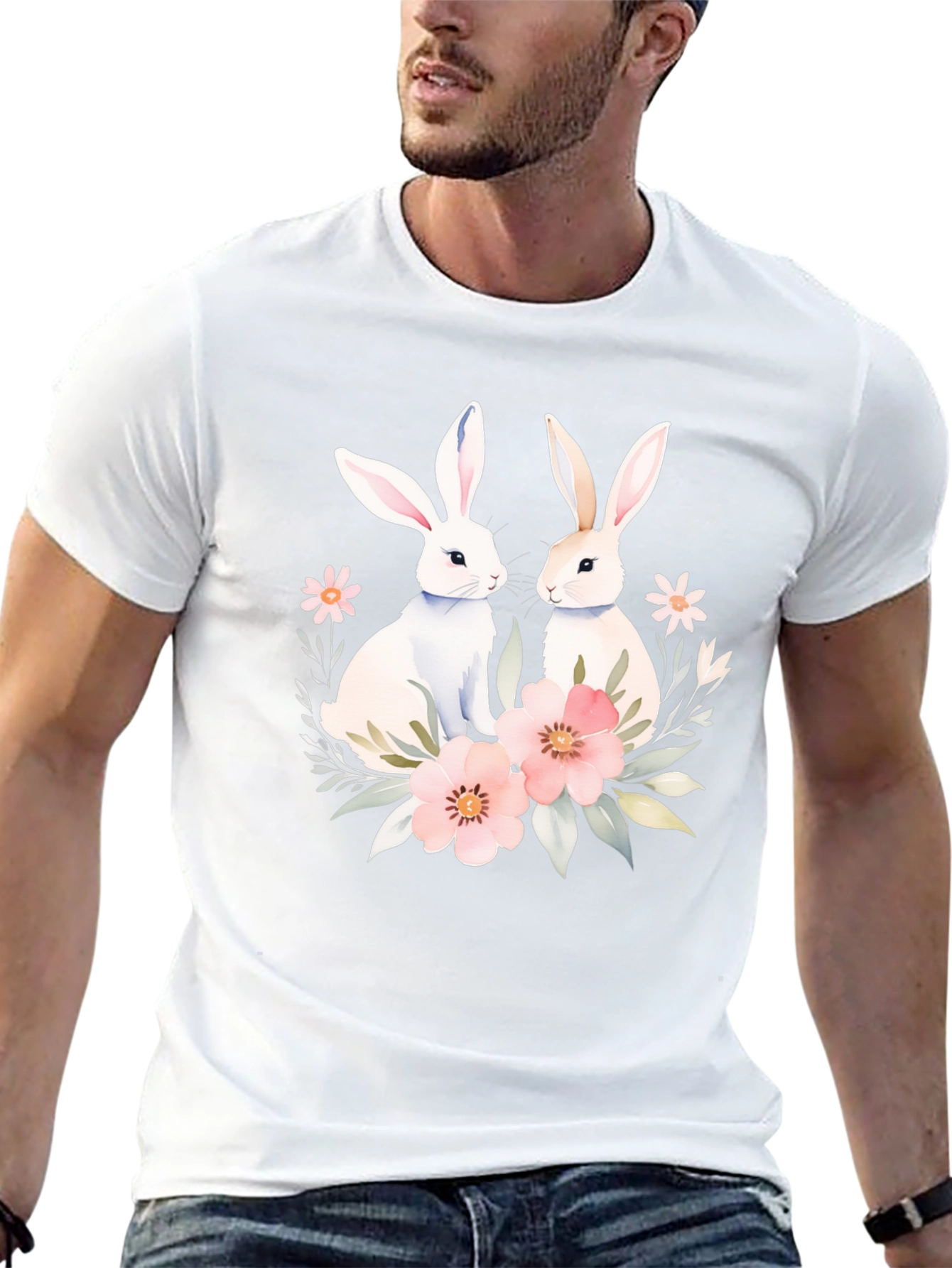 Easter Bunny Floral T-Shirt