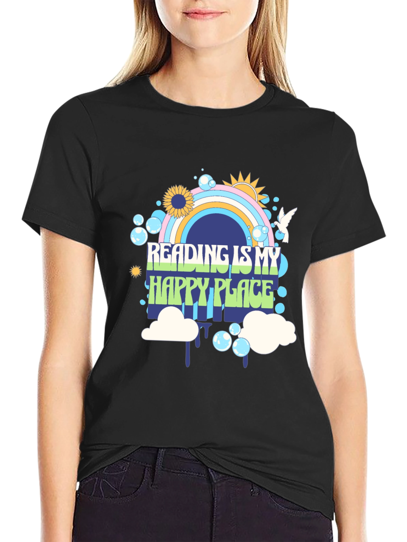 Reading is My Happy Place Graphic Tee
