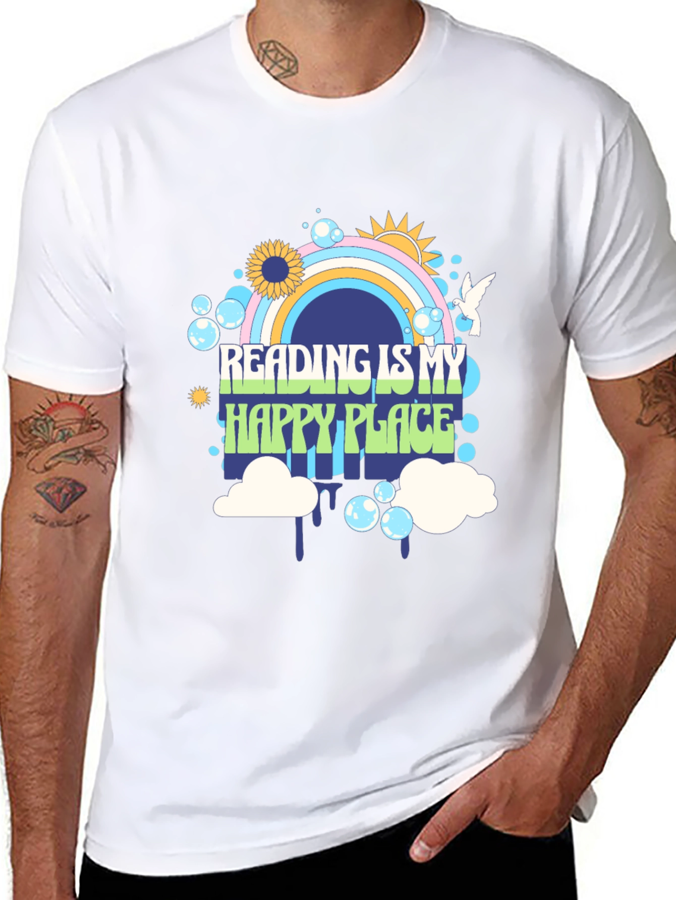 Reading is My Happy Place Graphic Tee
