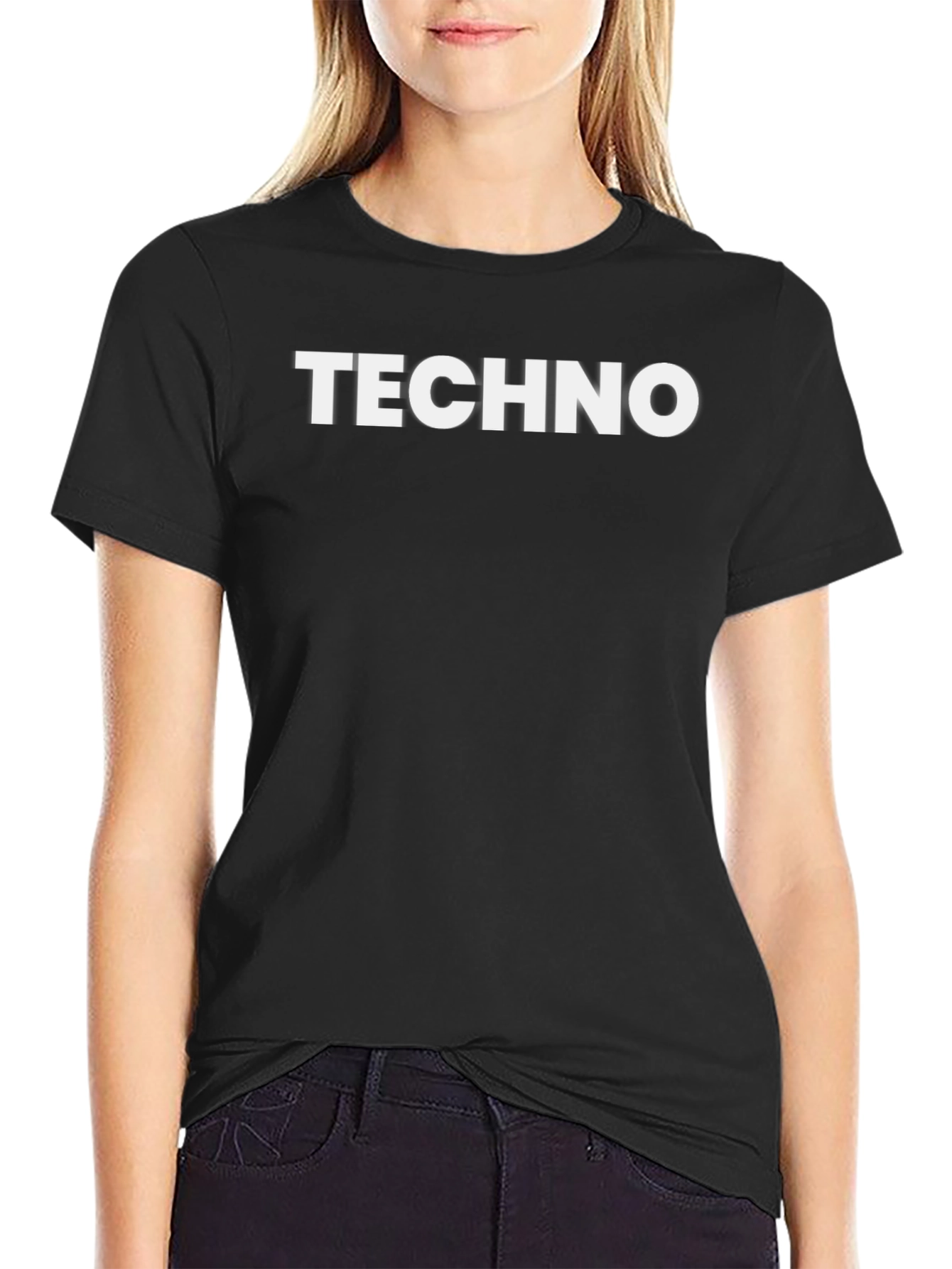 Techno Black T-Shirt - Bold Graphic Tee